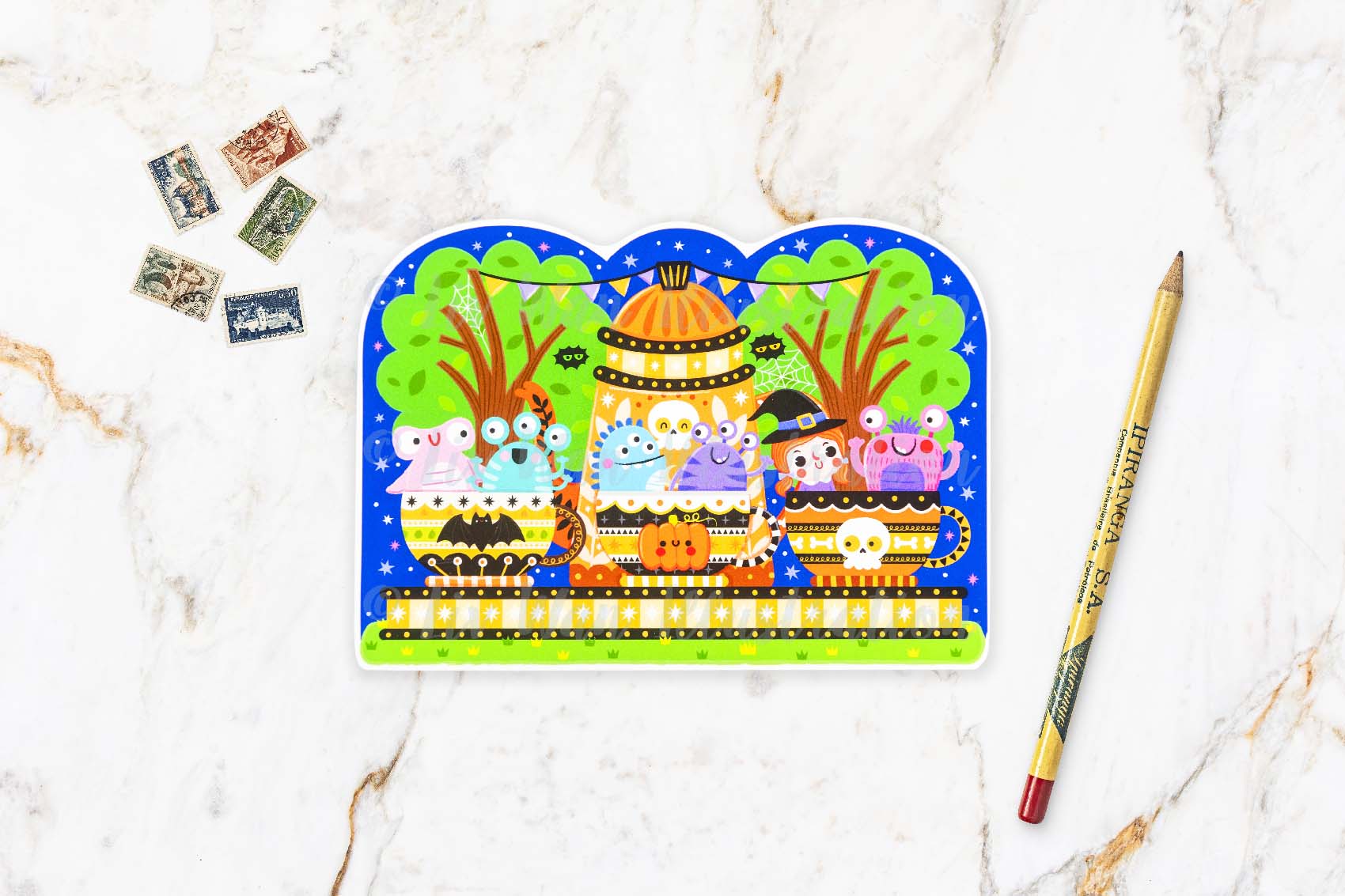 Magic Teacups Postcard