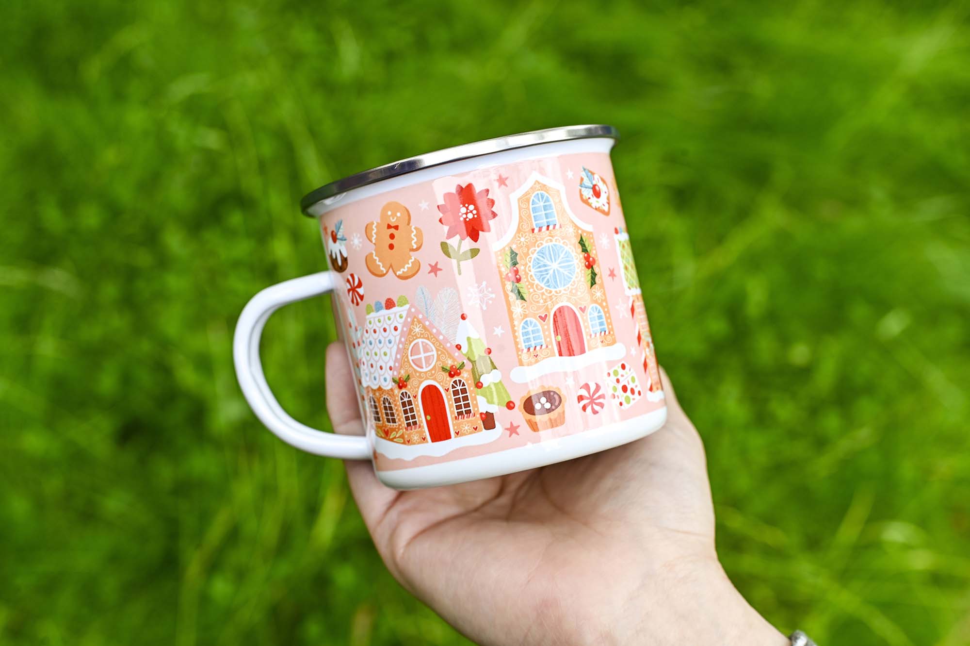 Gingerbread House Camping Mug