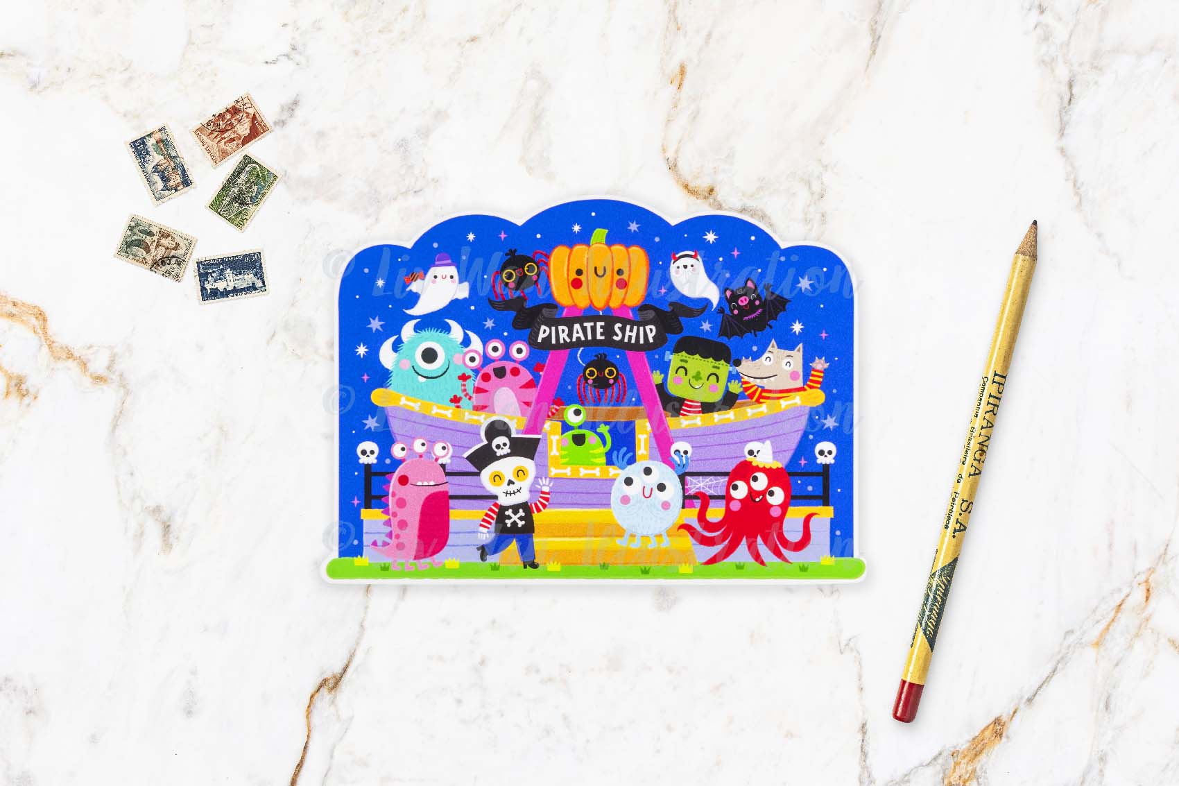 Pirate Ship Postcard