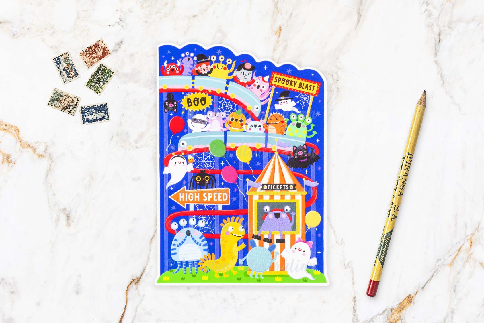 Rollercoaster Postcard