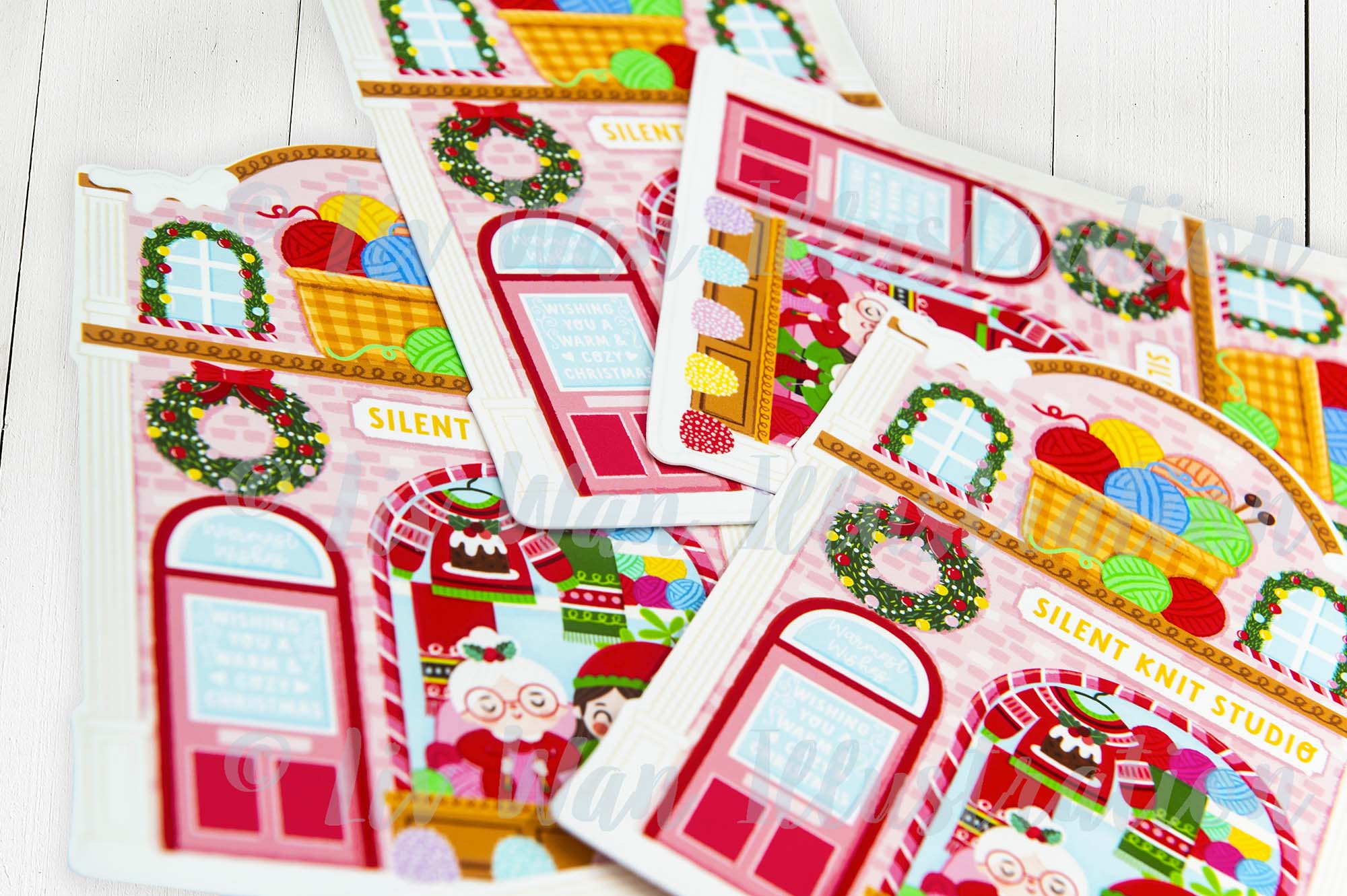 Silent Knit Christmas Postcard