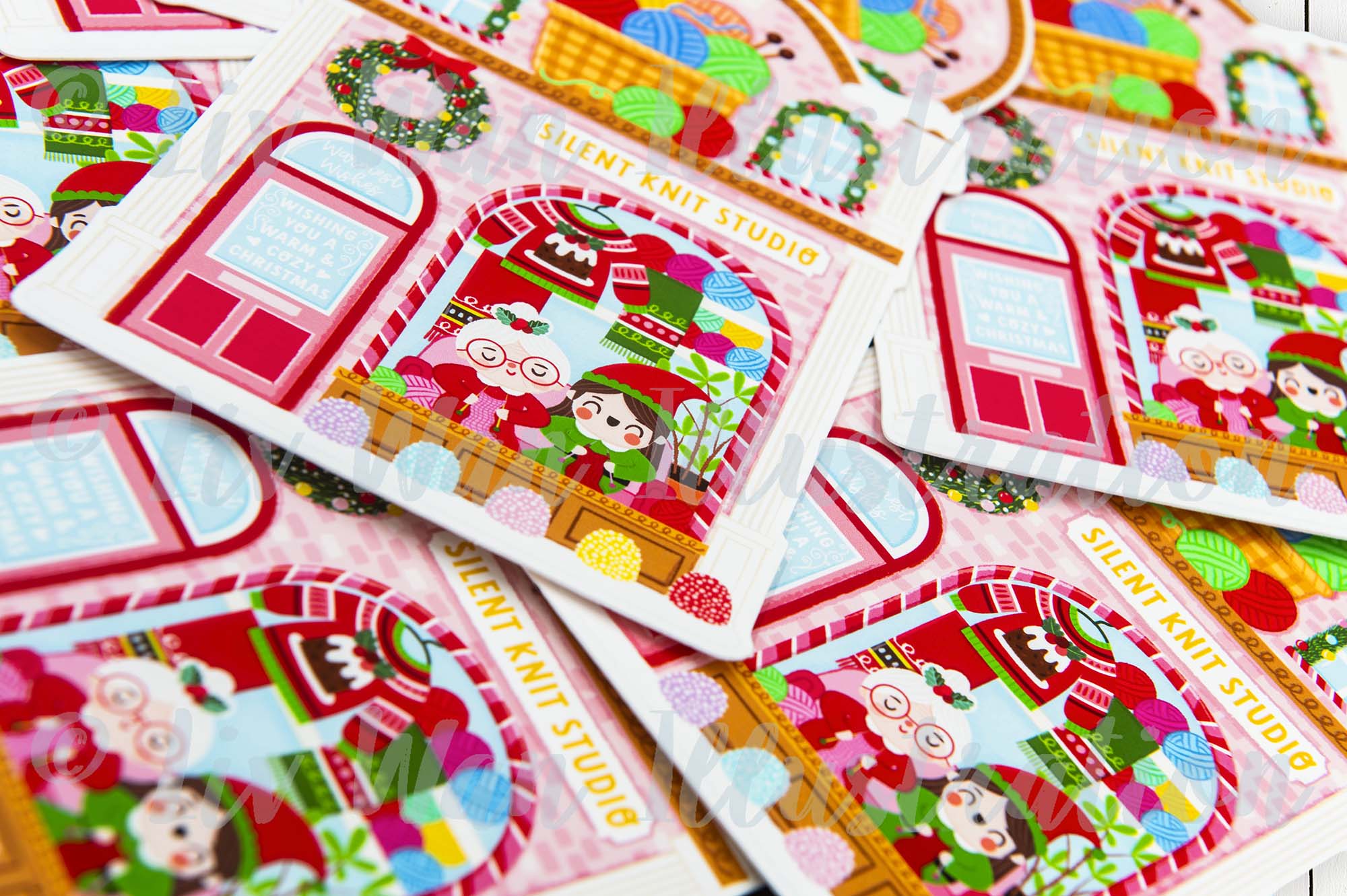 Silent Knit Christmas Postcard