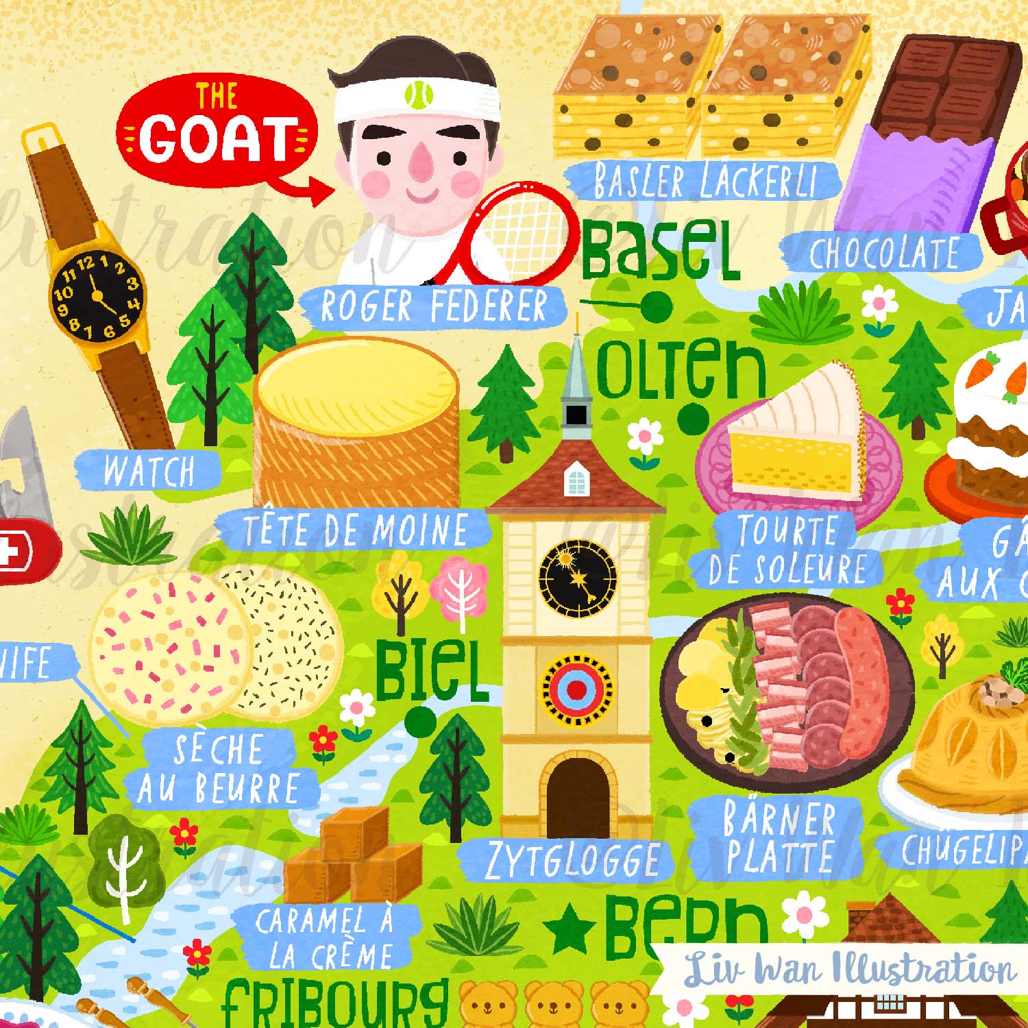 Switzerland map postcard - Image 9