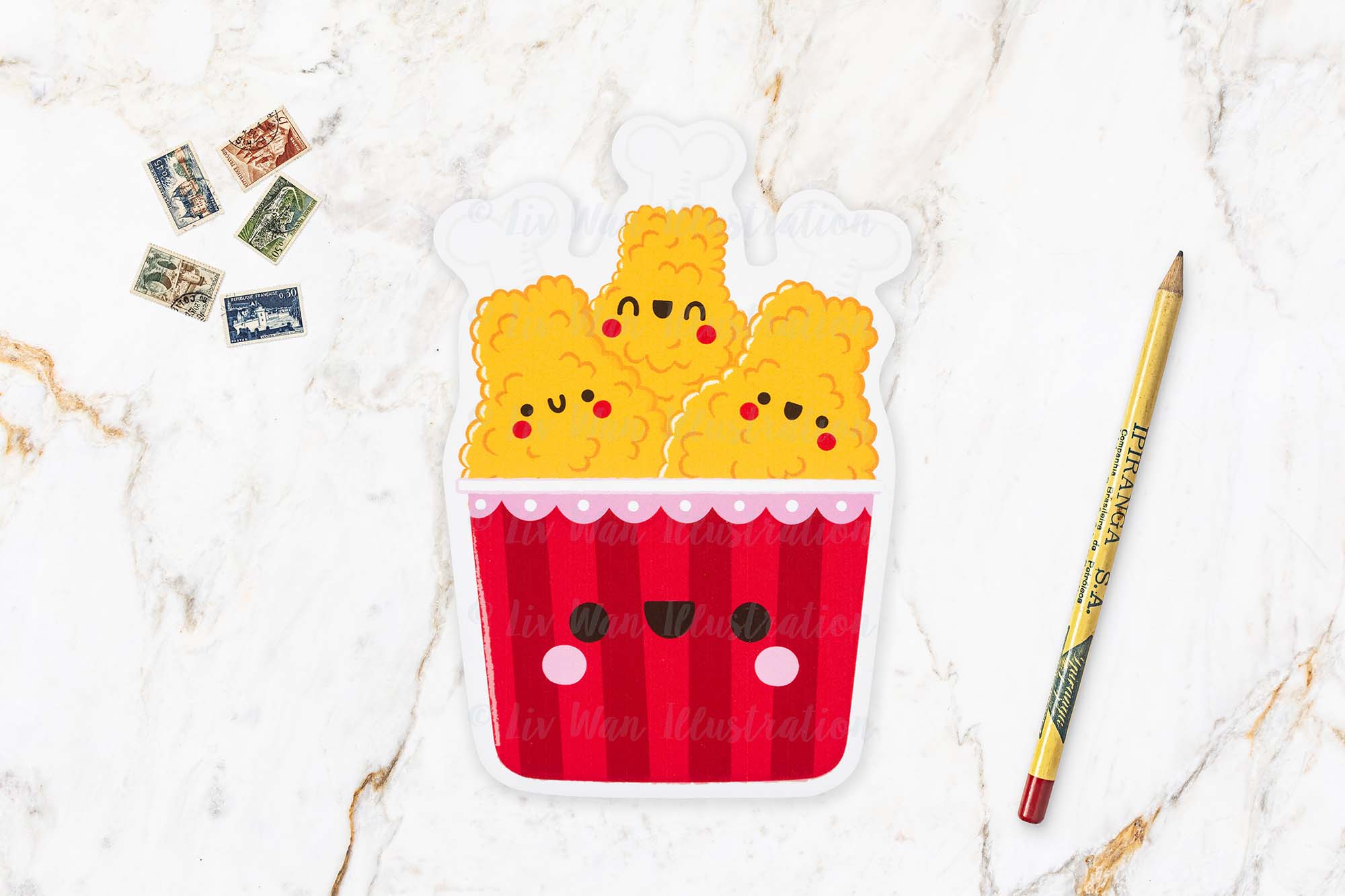 Fried Chicken Postcard