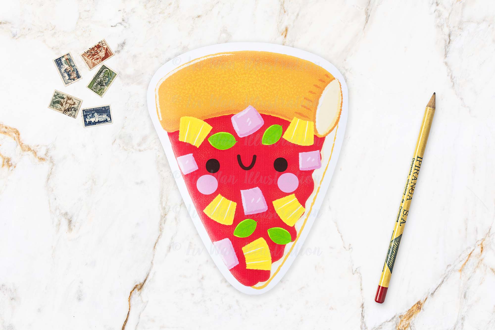 Hawaiian Pizza Postcard