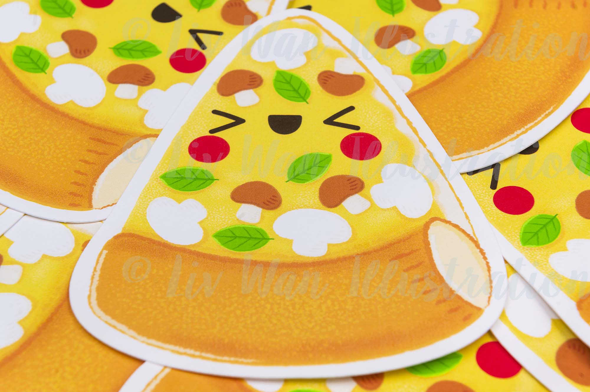 Mushroom Pizza Postcard