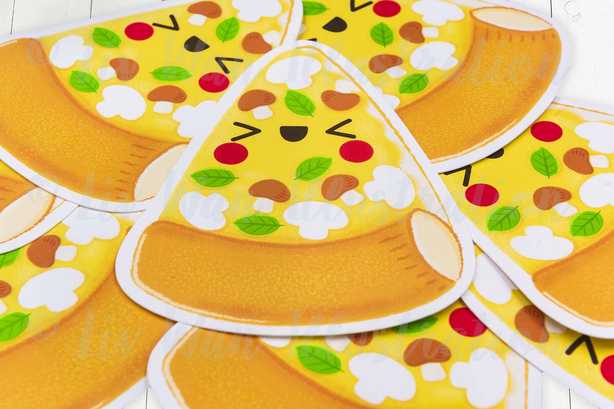 Mushroom Pizza Postcard