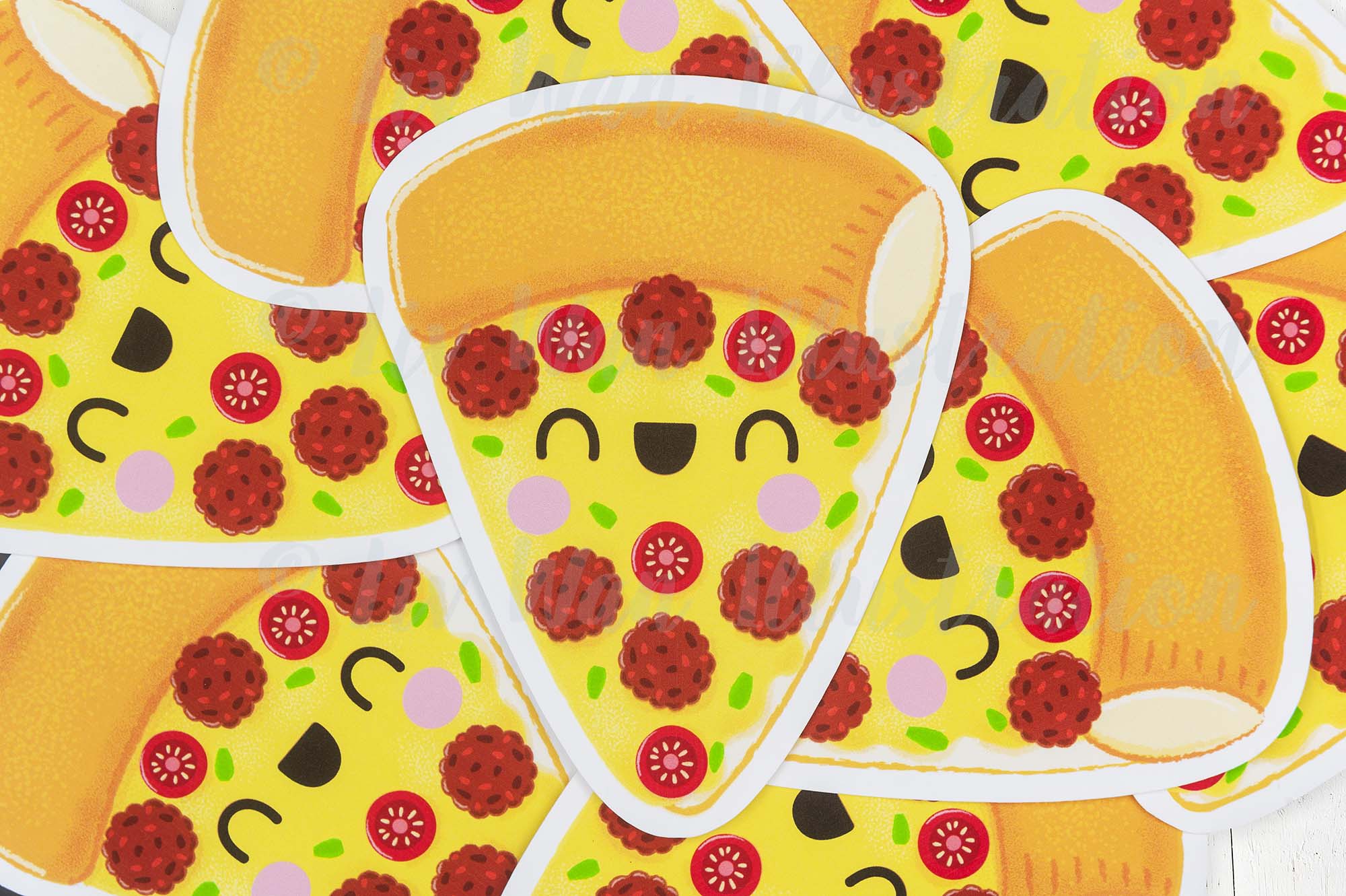 Meatball Pizza Postcard