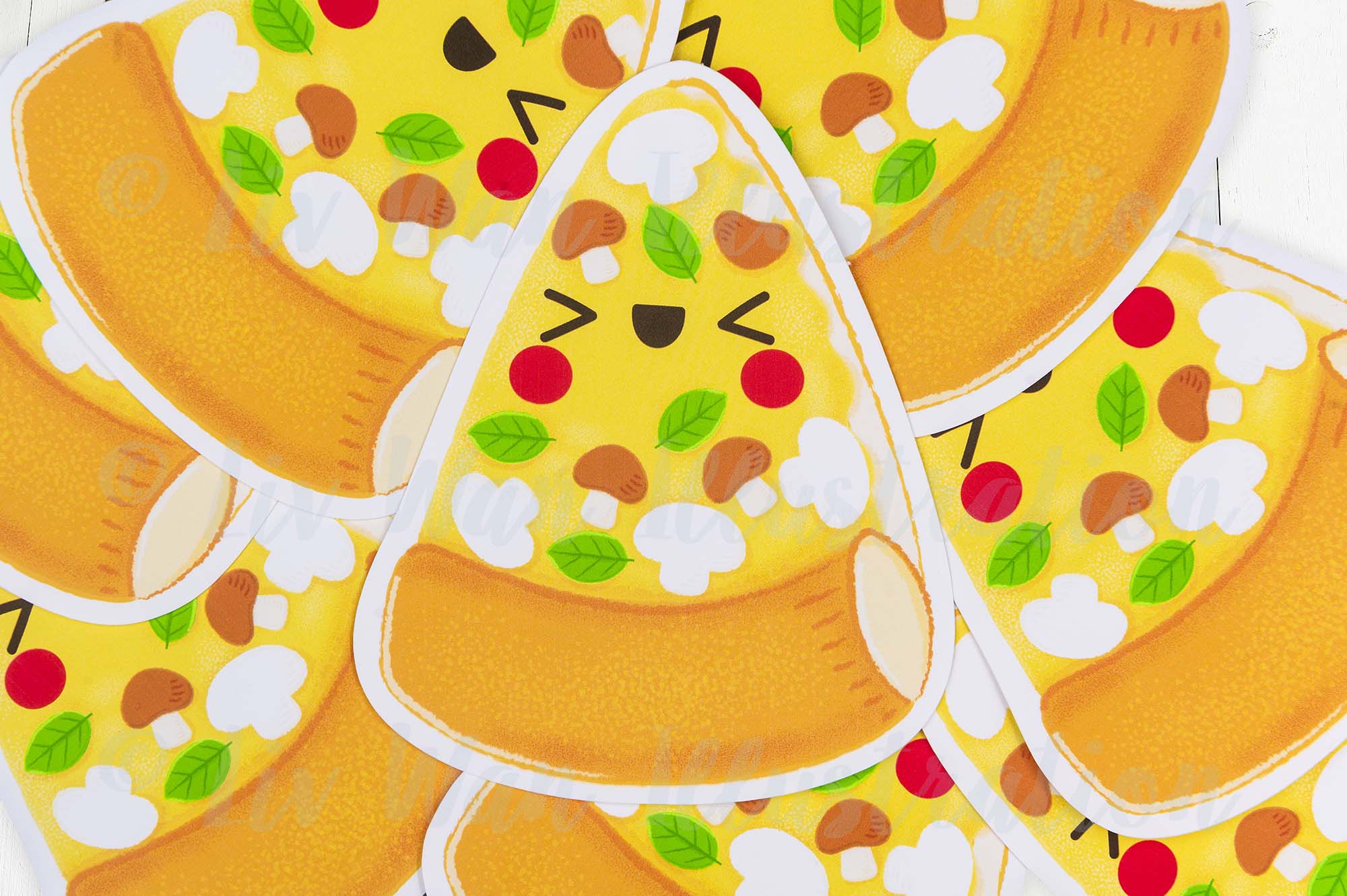 Mushroom Pizza Postcard