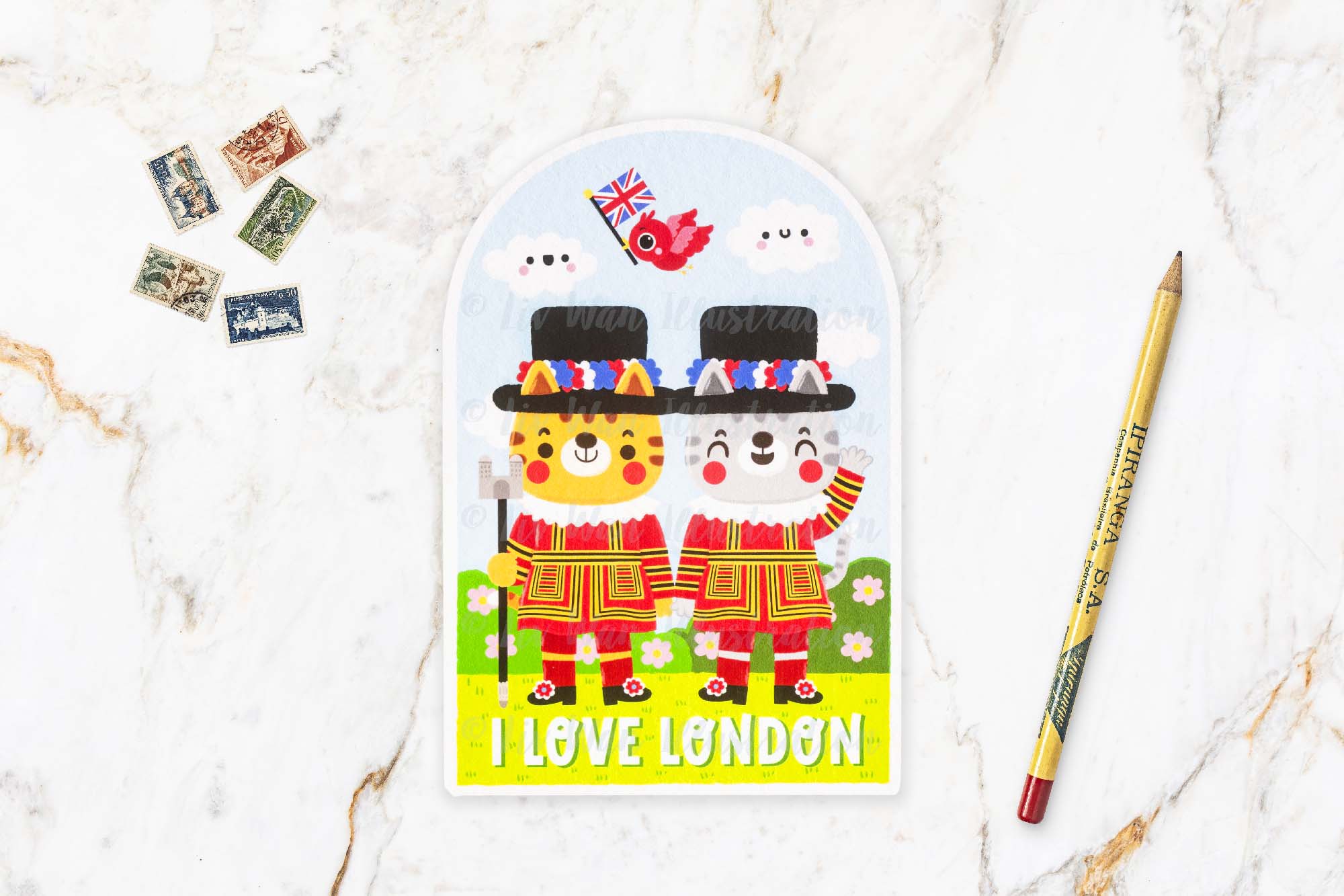 London Beefeater Postcard