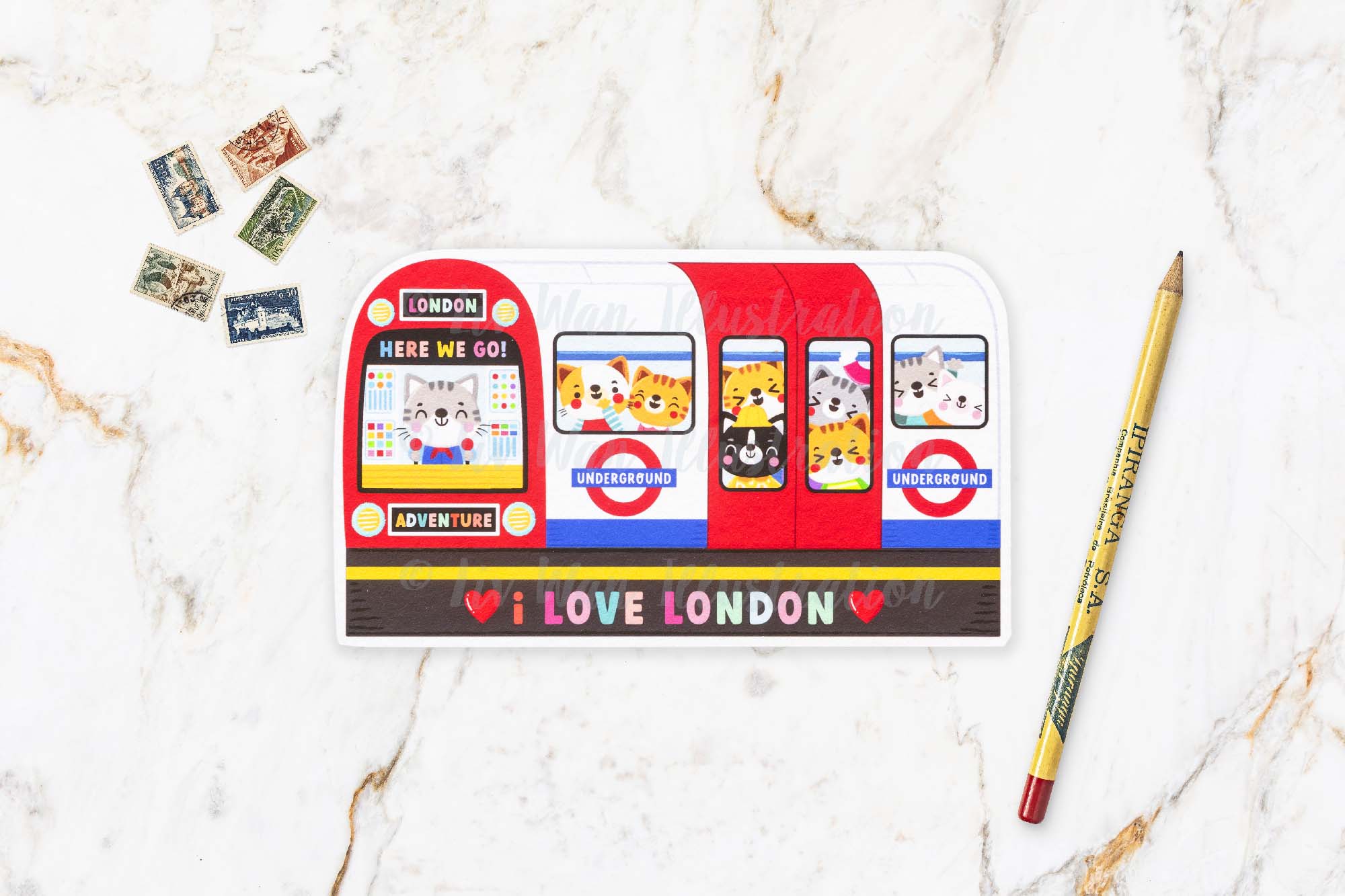 London Tube Postcard