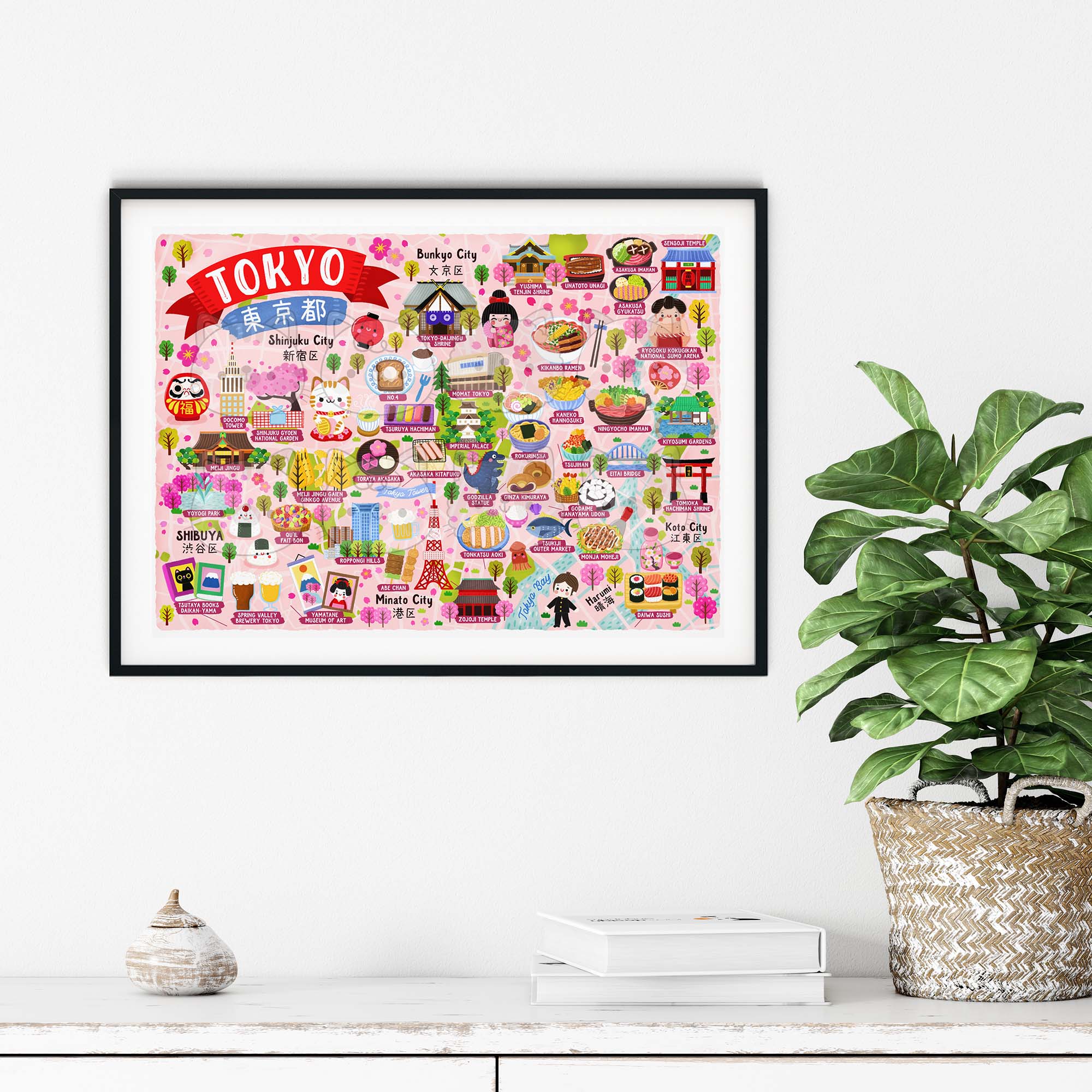 Tokyo map poster