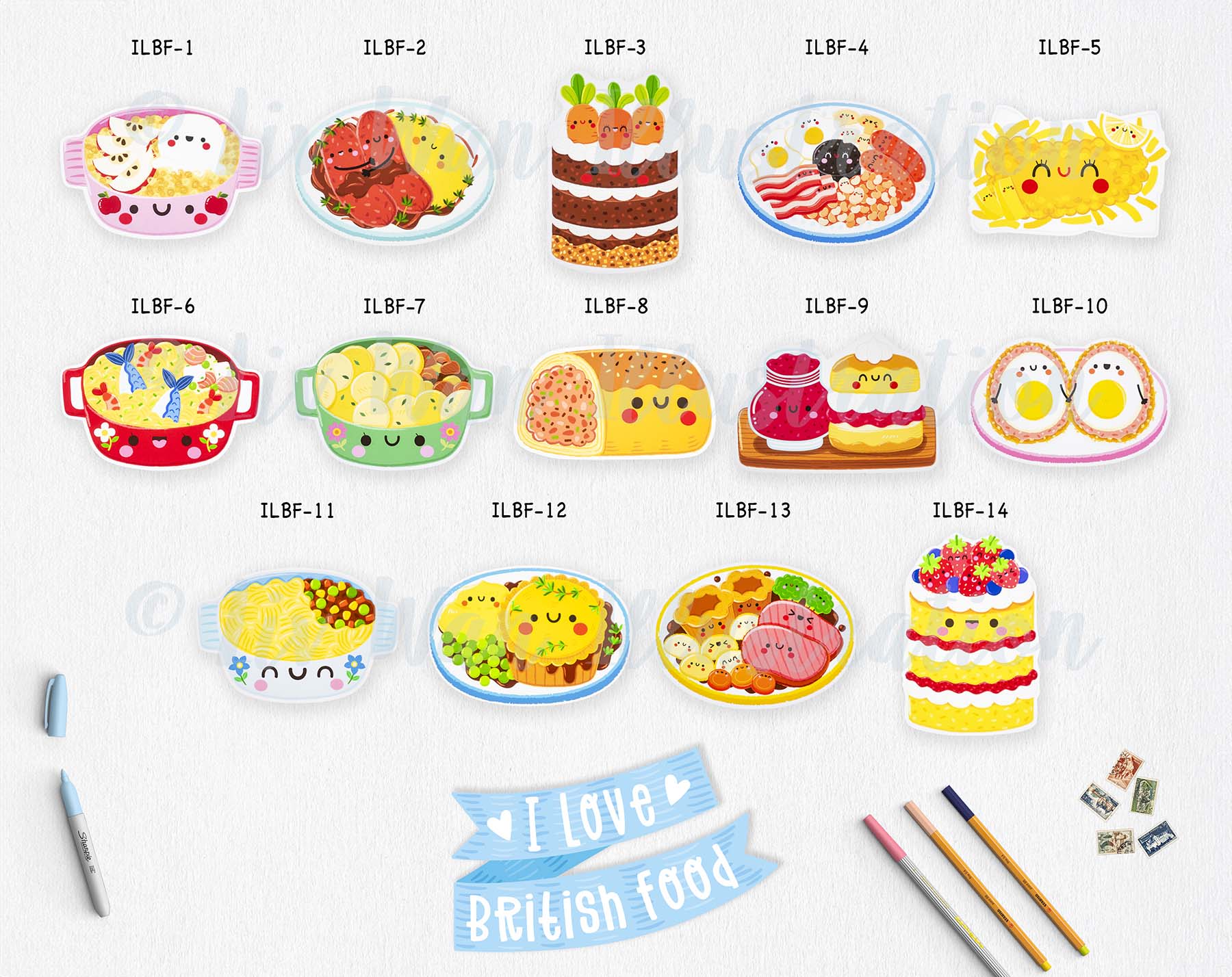 British Food postcard collection