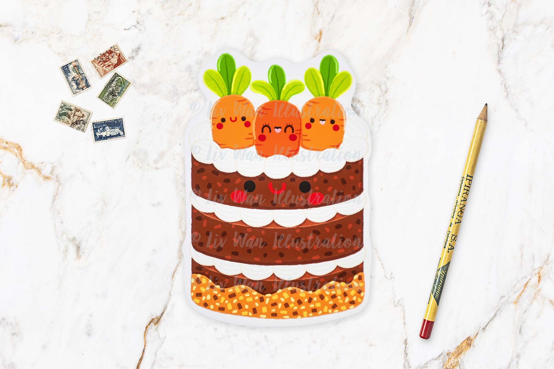 Carrot Cake Postcard