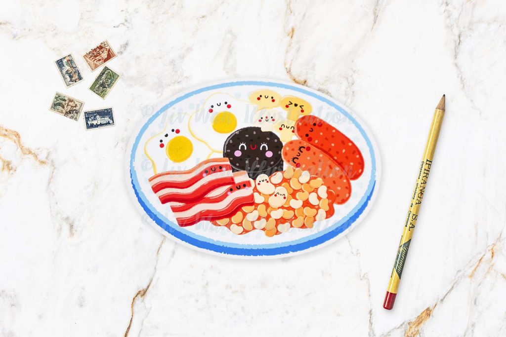 English Breakfast Postcard English Breakfast Postcard