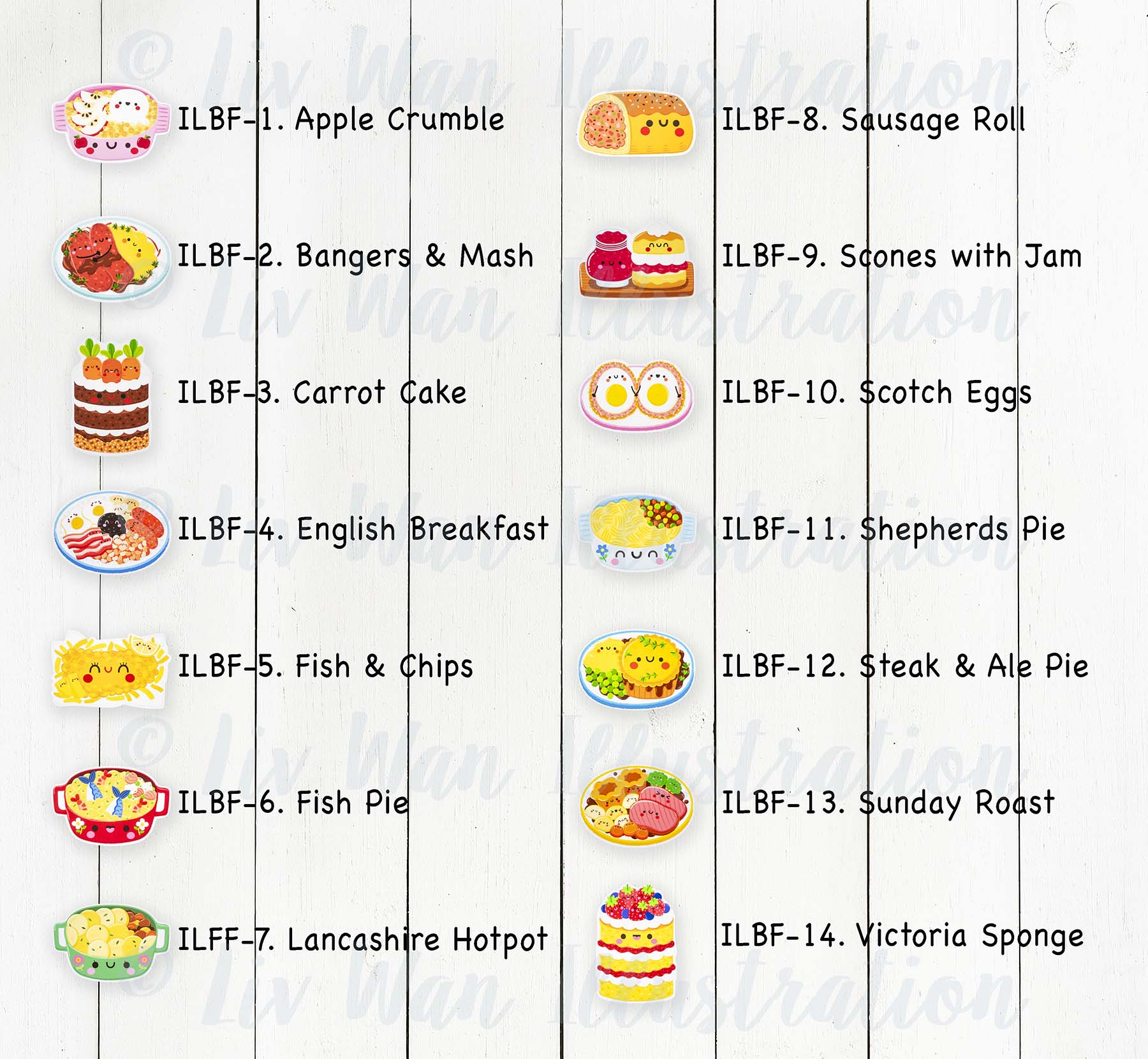 British Food postcard collection