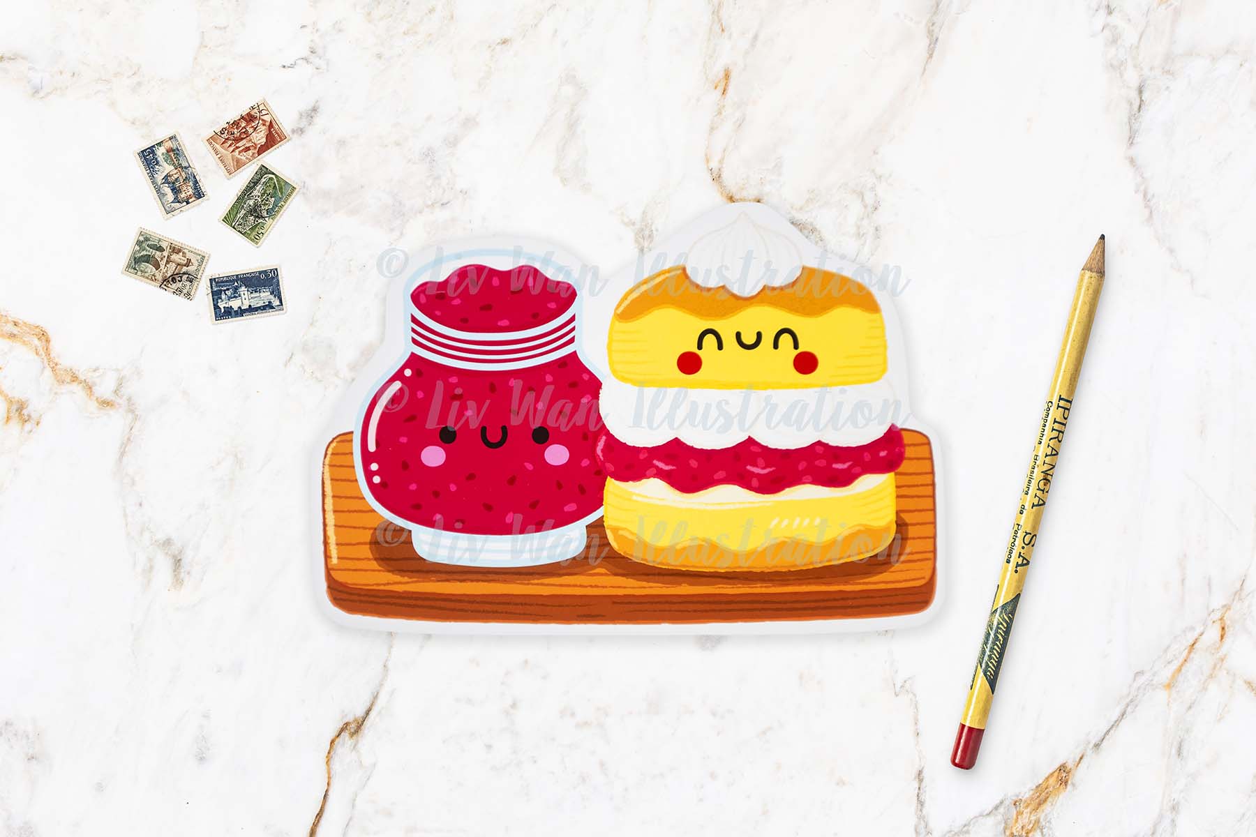 Scones with Jam postcard