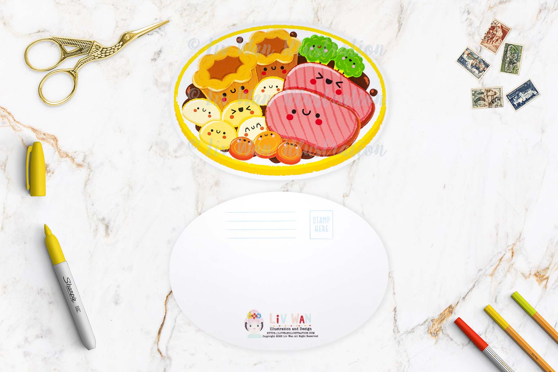 Sunday Roast Postcard