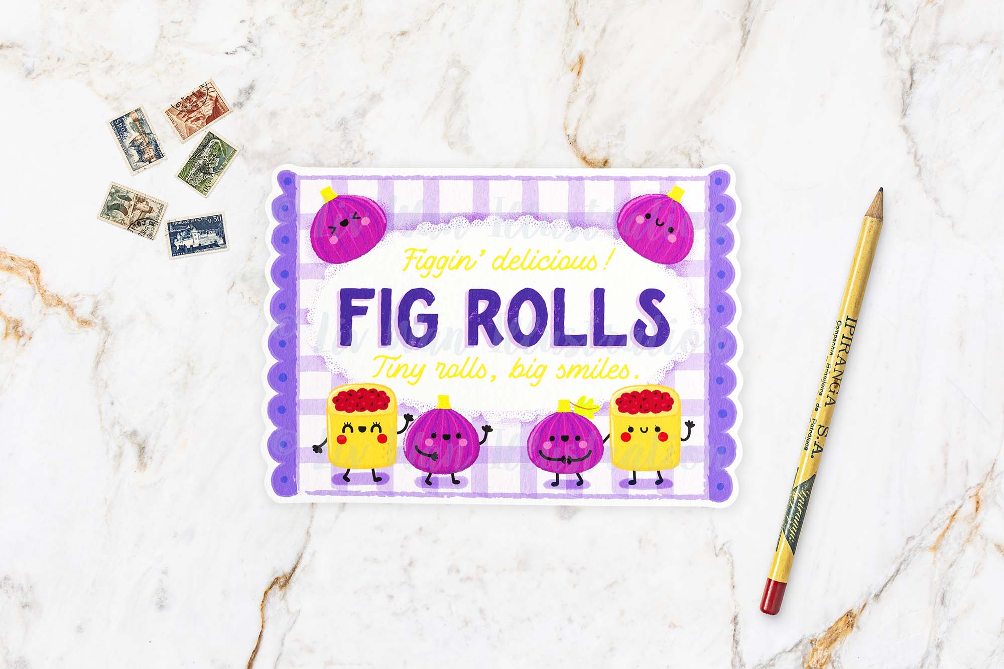 Fig Rolls Postcard