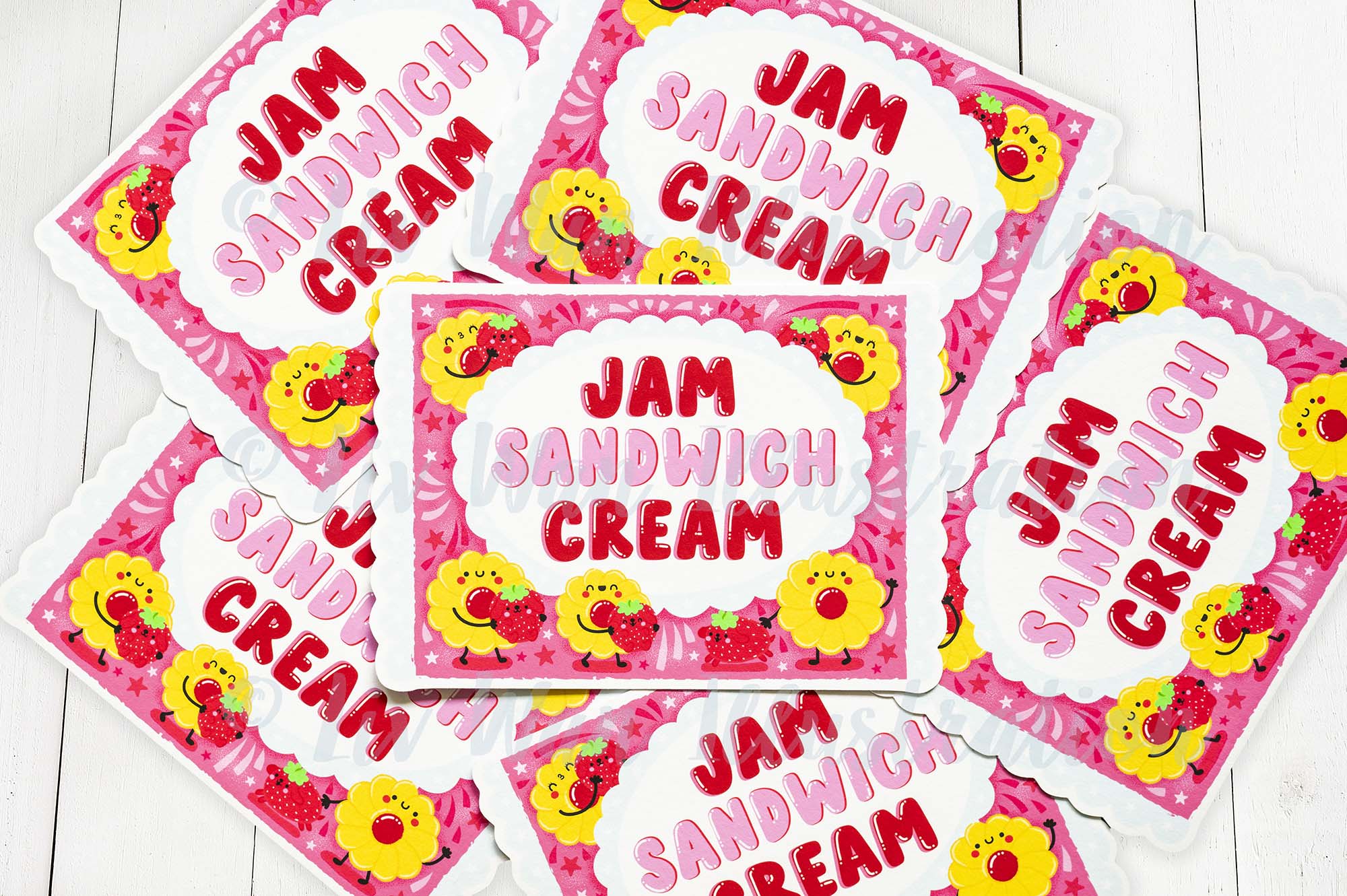Jam and Cream Biscuits Postcard
