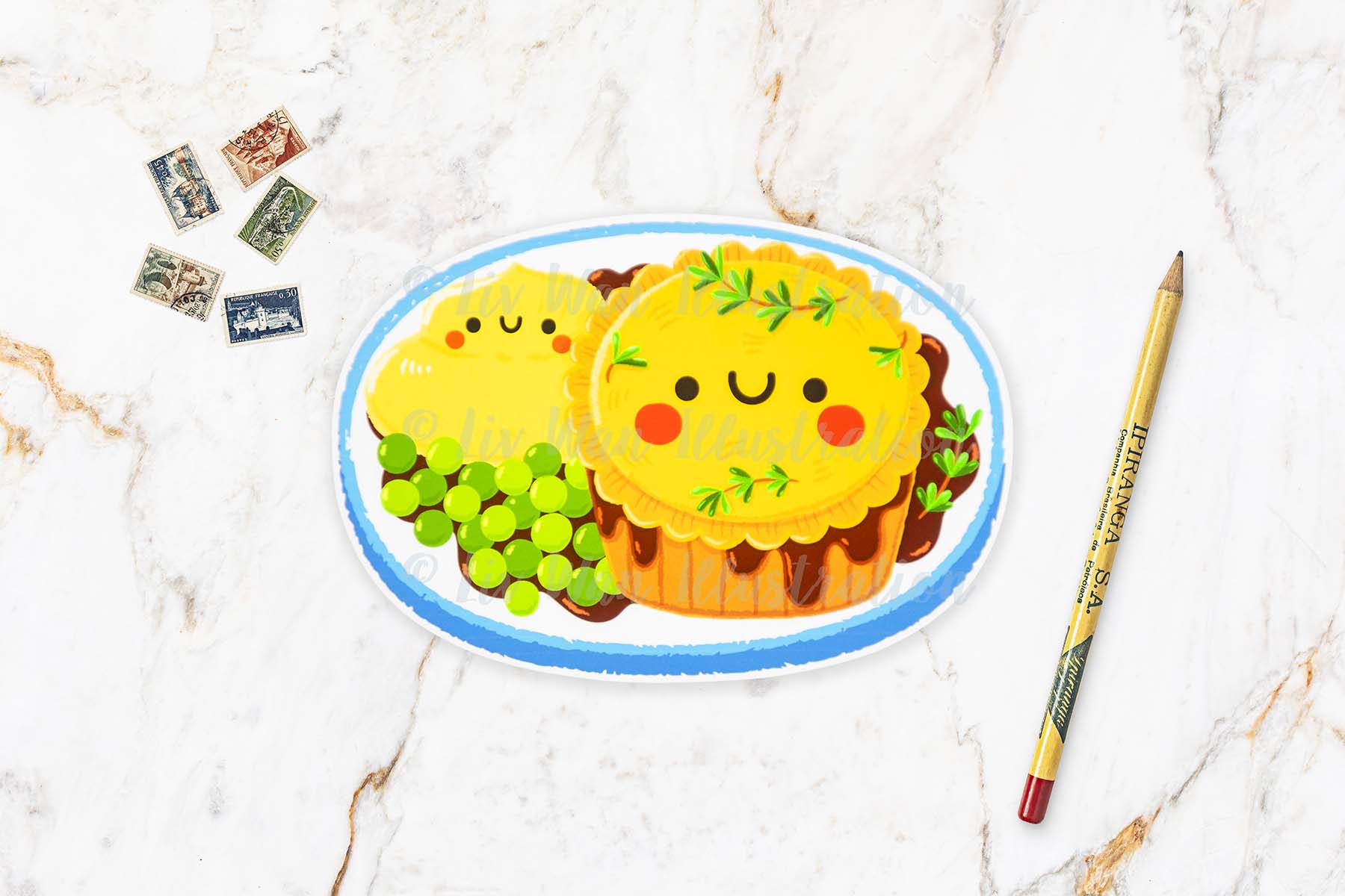 Steak and Ale Pie Postcard