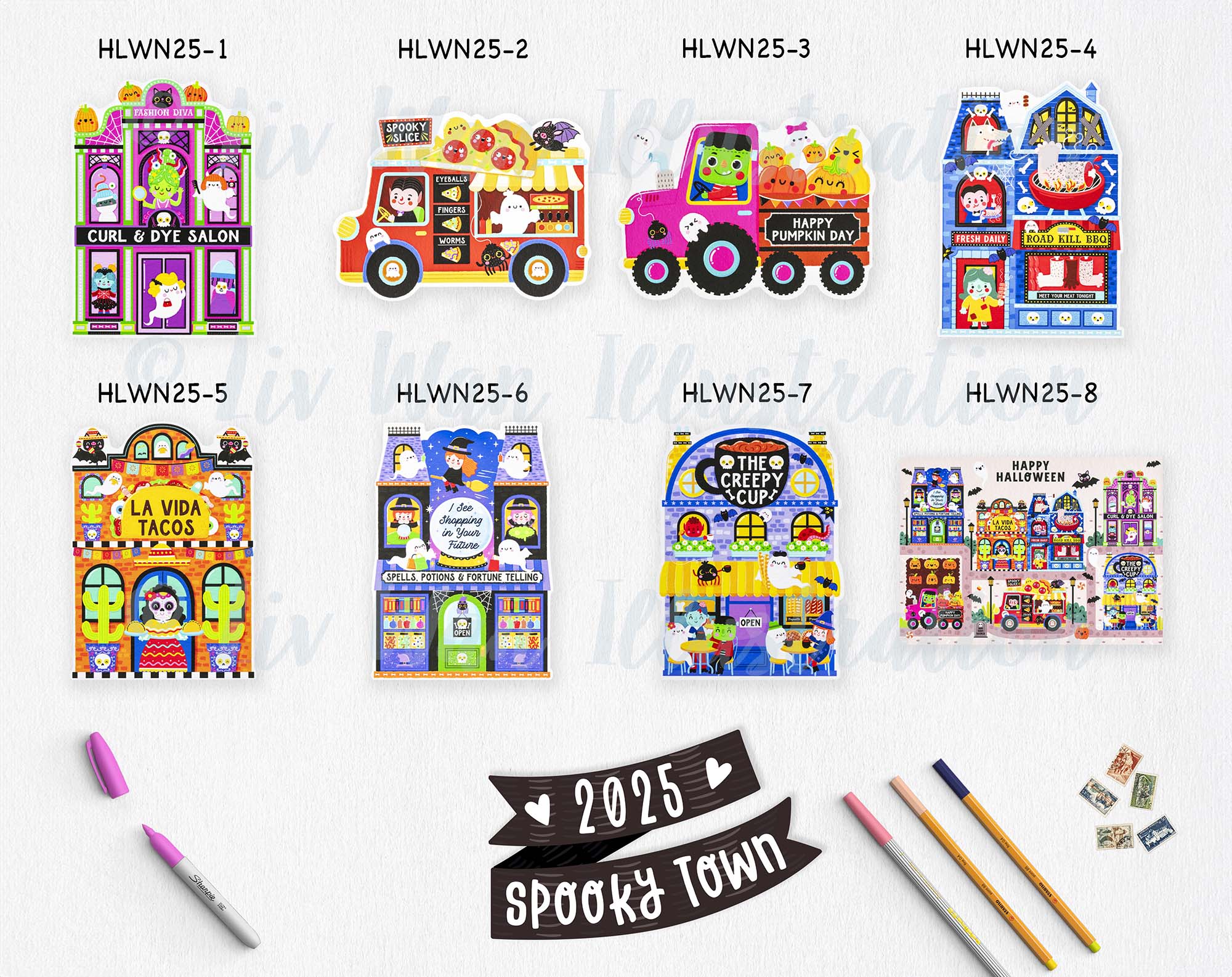 Halloween postcard collection