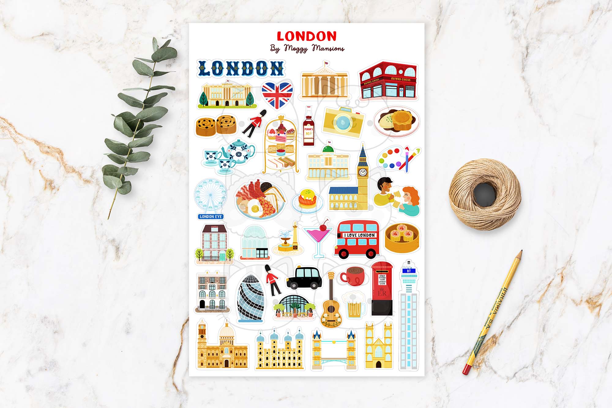 London Sticker Sheet