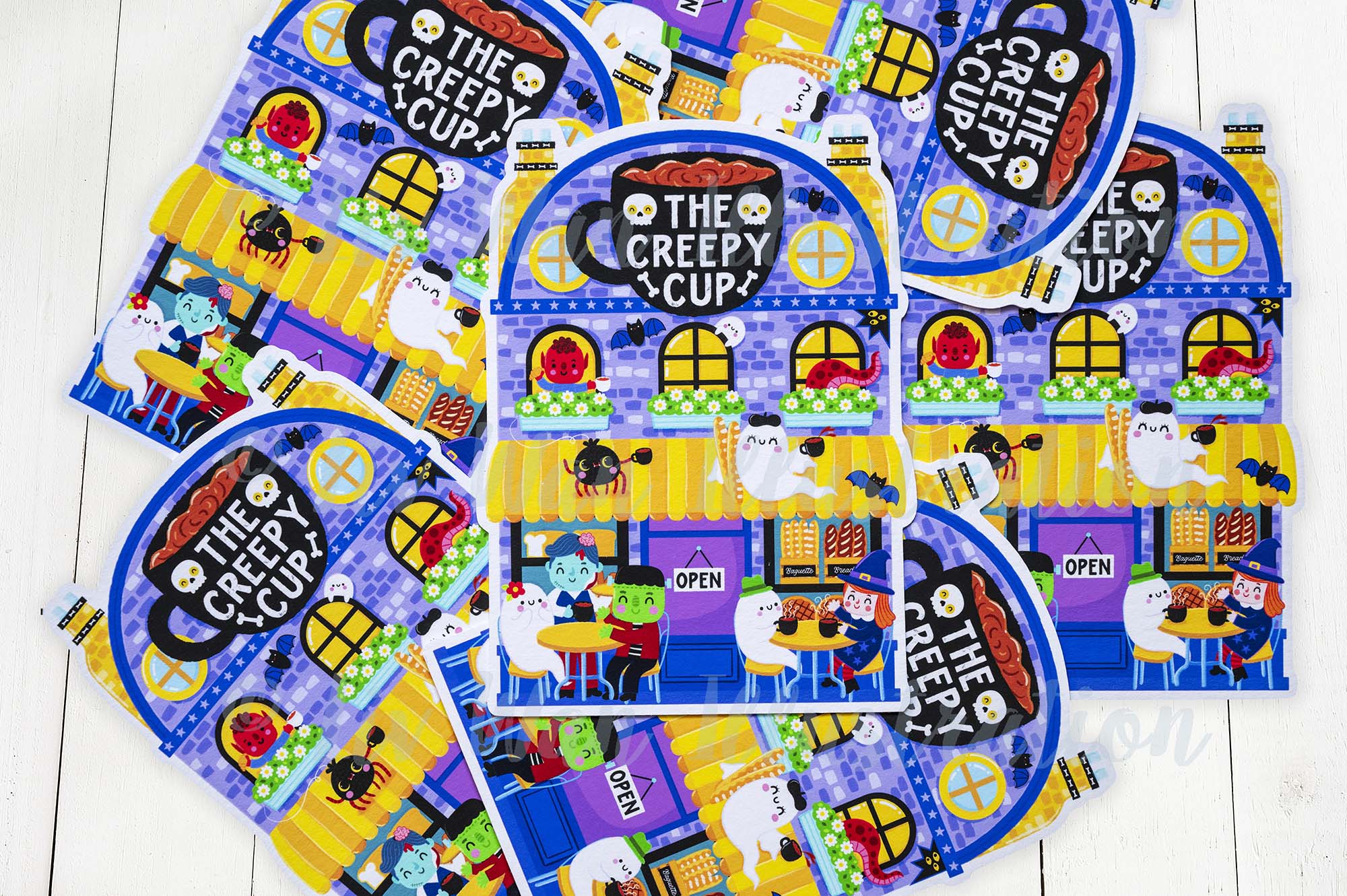 Halloween Cafe Postcard