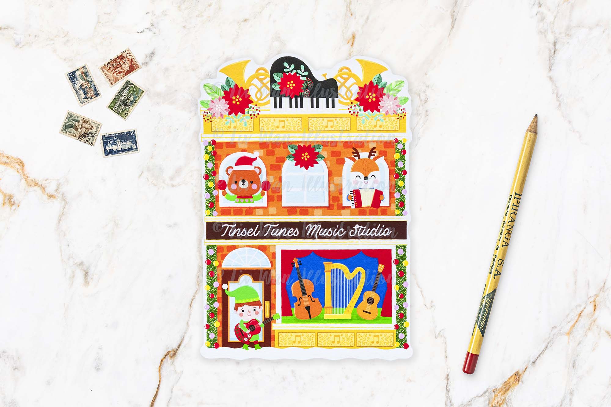 Music Studio postcard