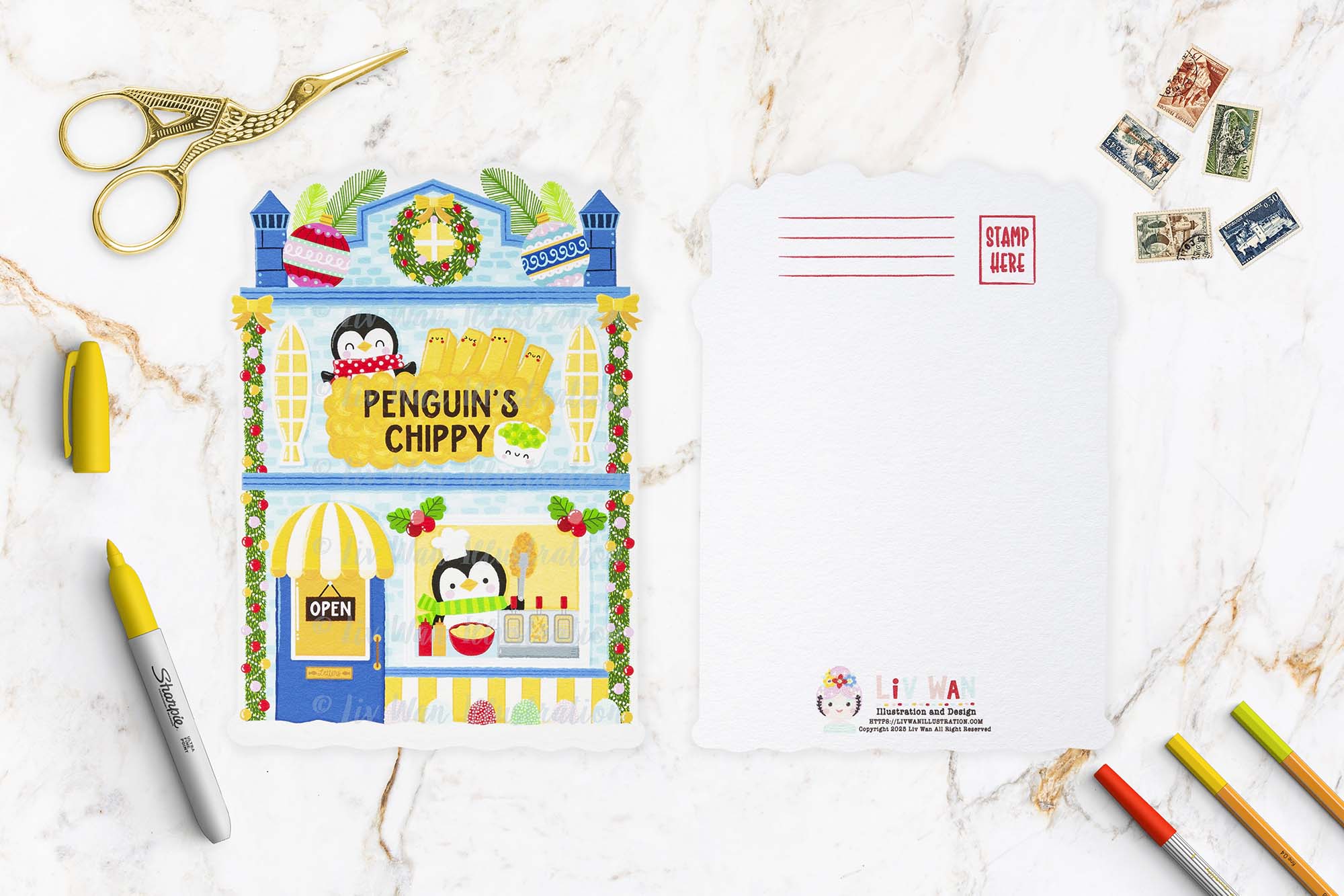 Penguin Chippy Postcard