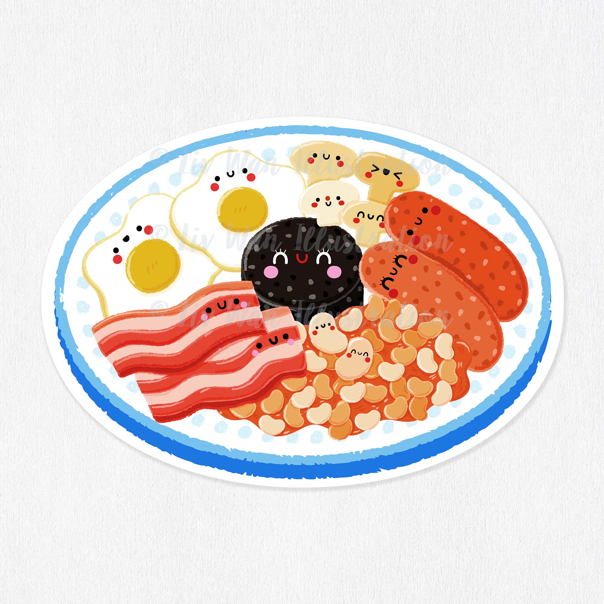 English Breakfast Sticker