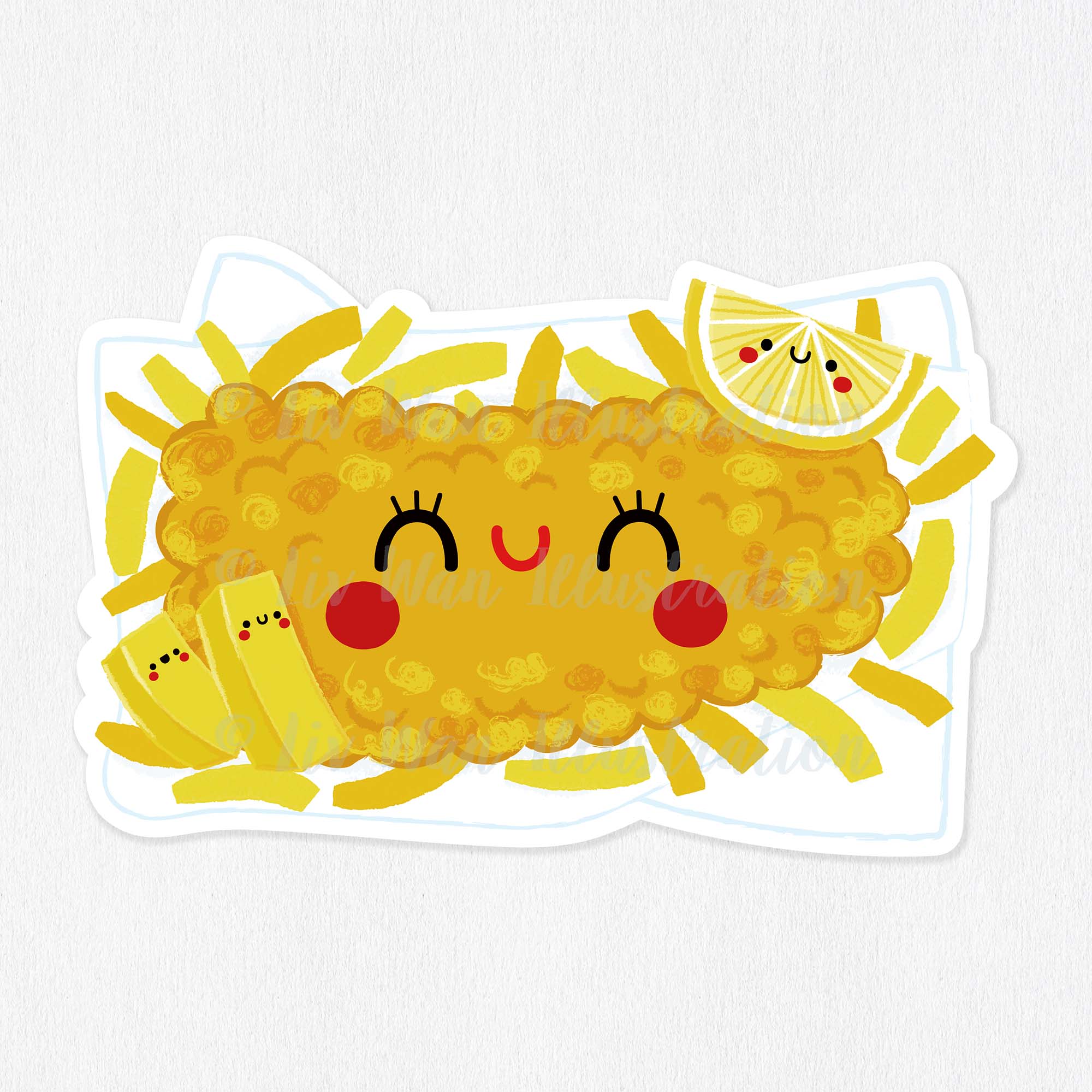 Fish and Chips Sticker