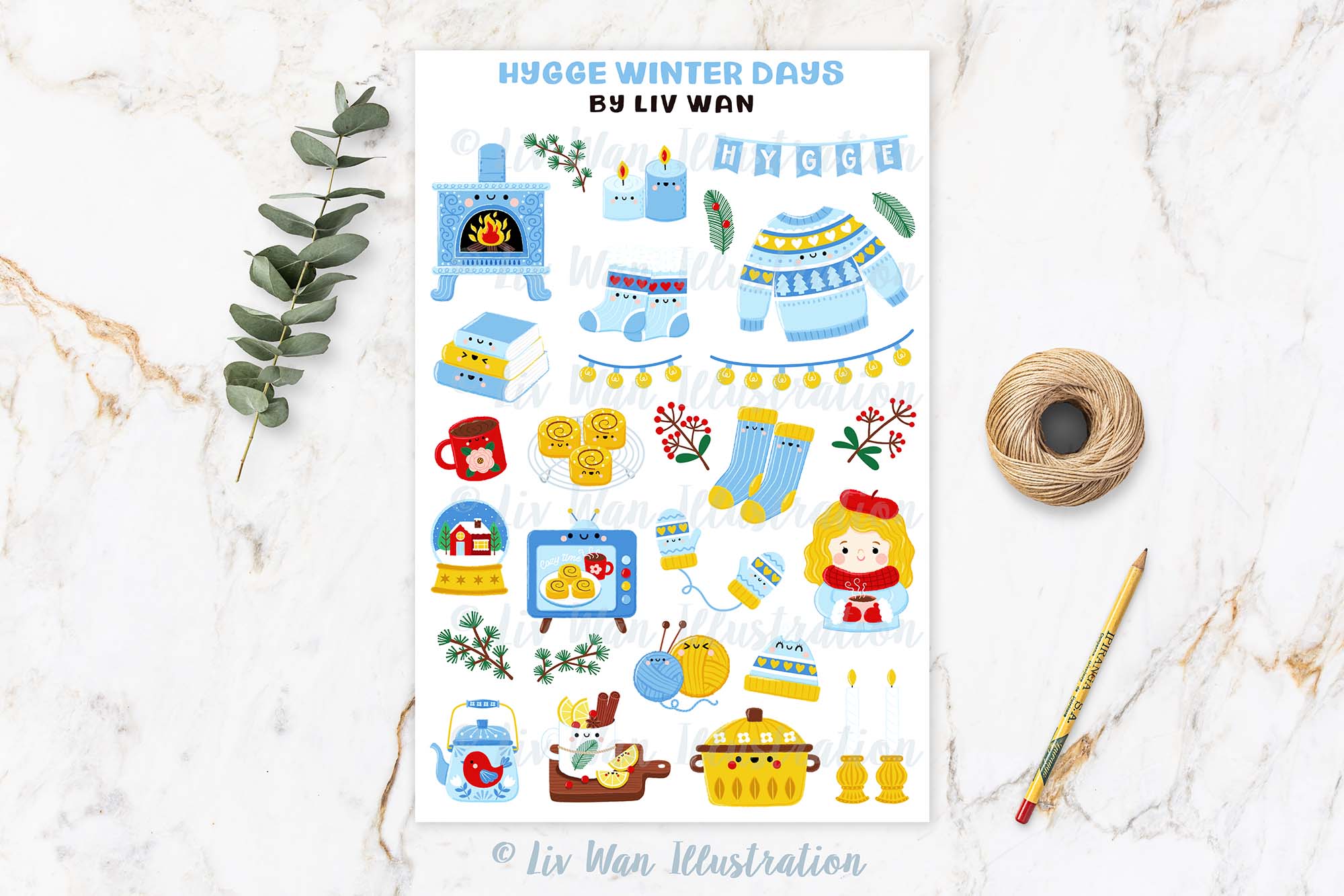 Hygge Sticker Sheet