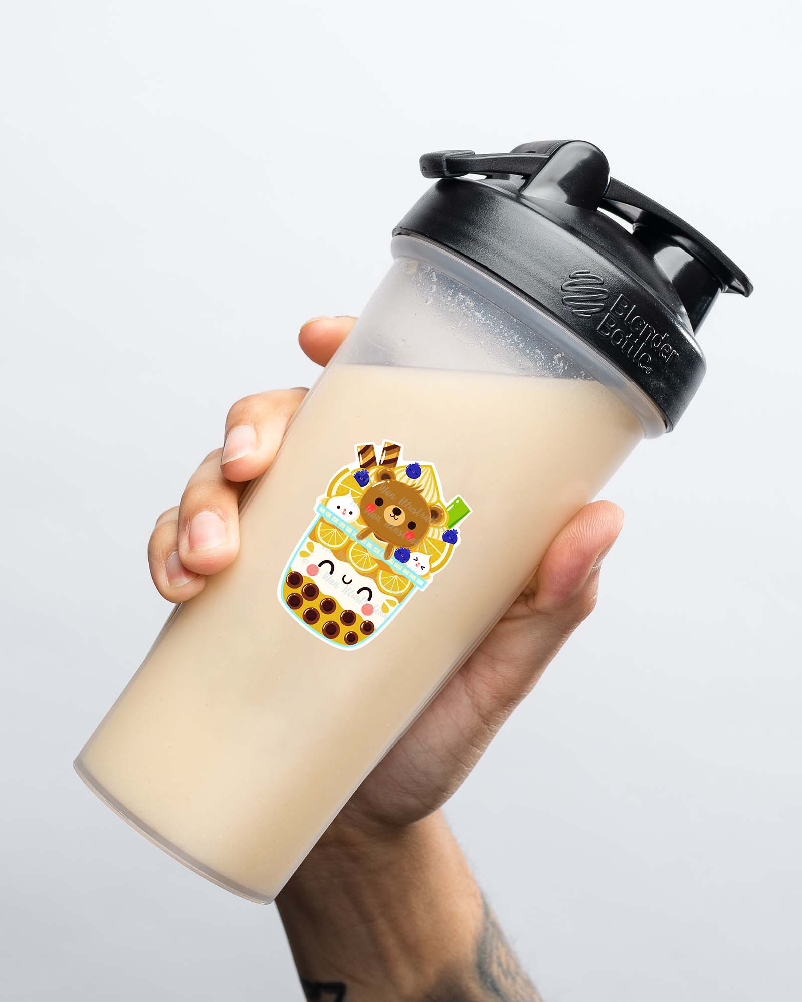 Lemon Bear Bubble Tea Sticker
