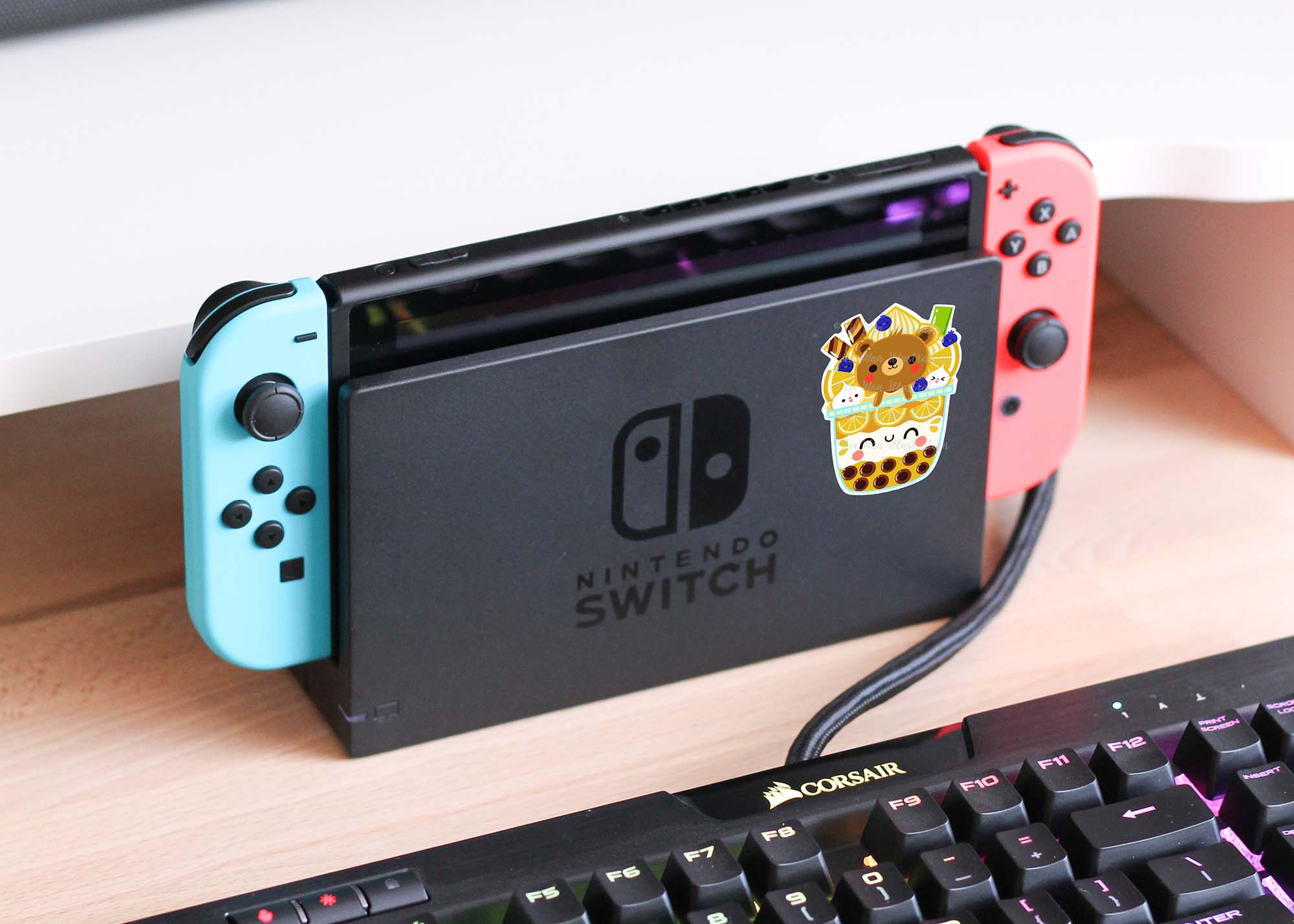 Lemon Bear Bubble Tea Sticker