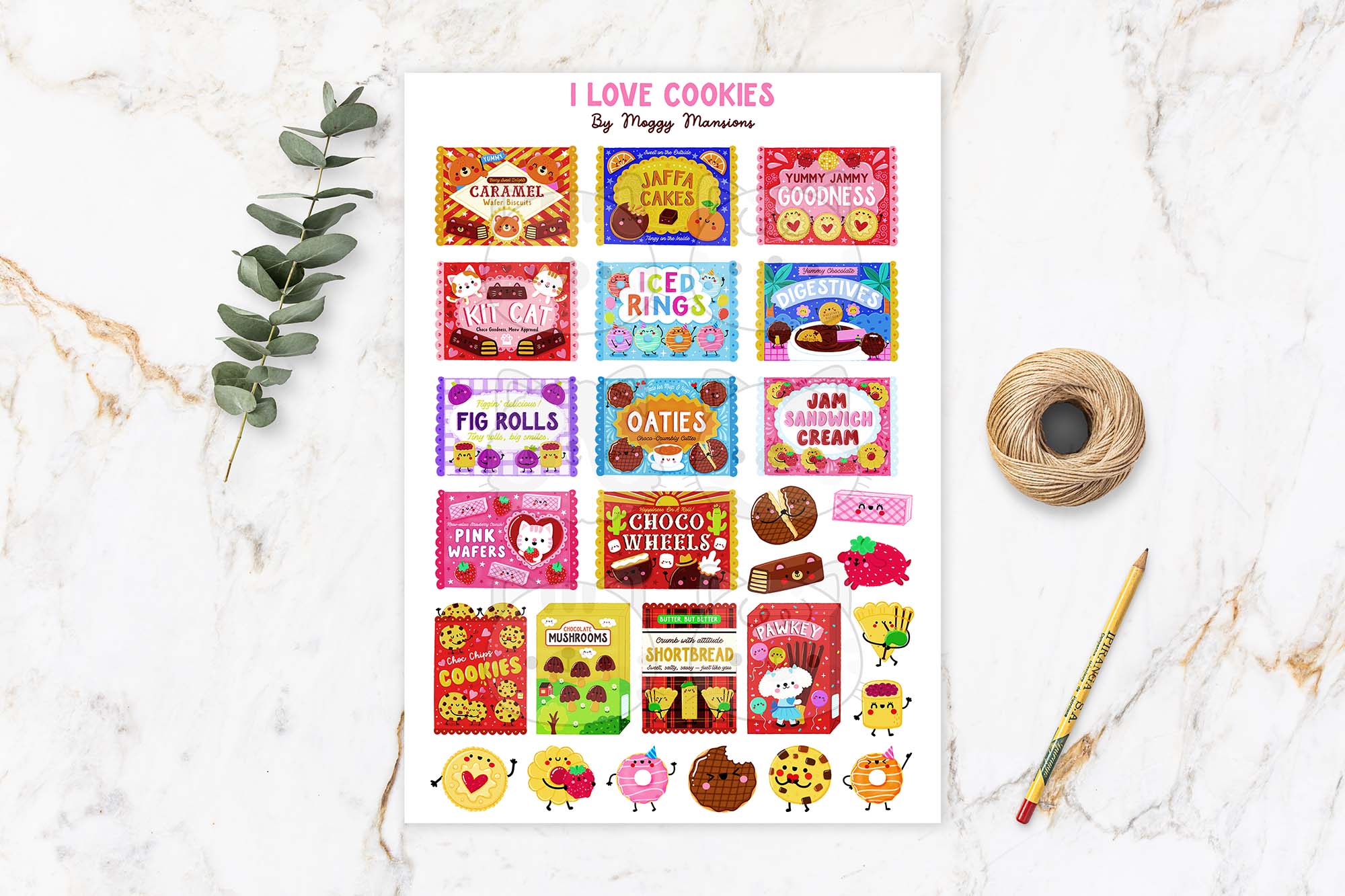 Cookies Sticker Sheet Cookies Sticker Sheet