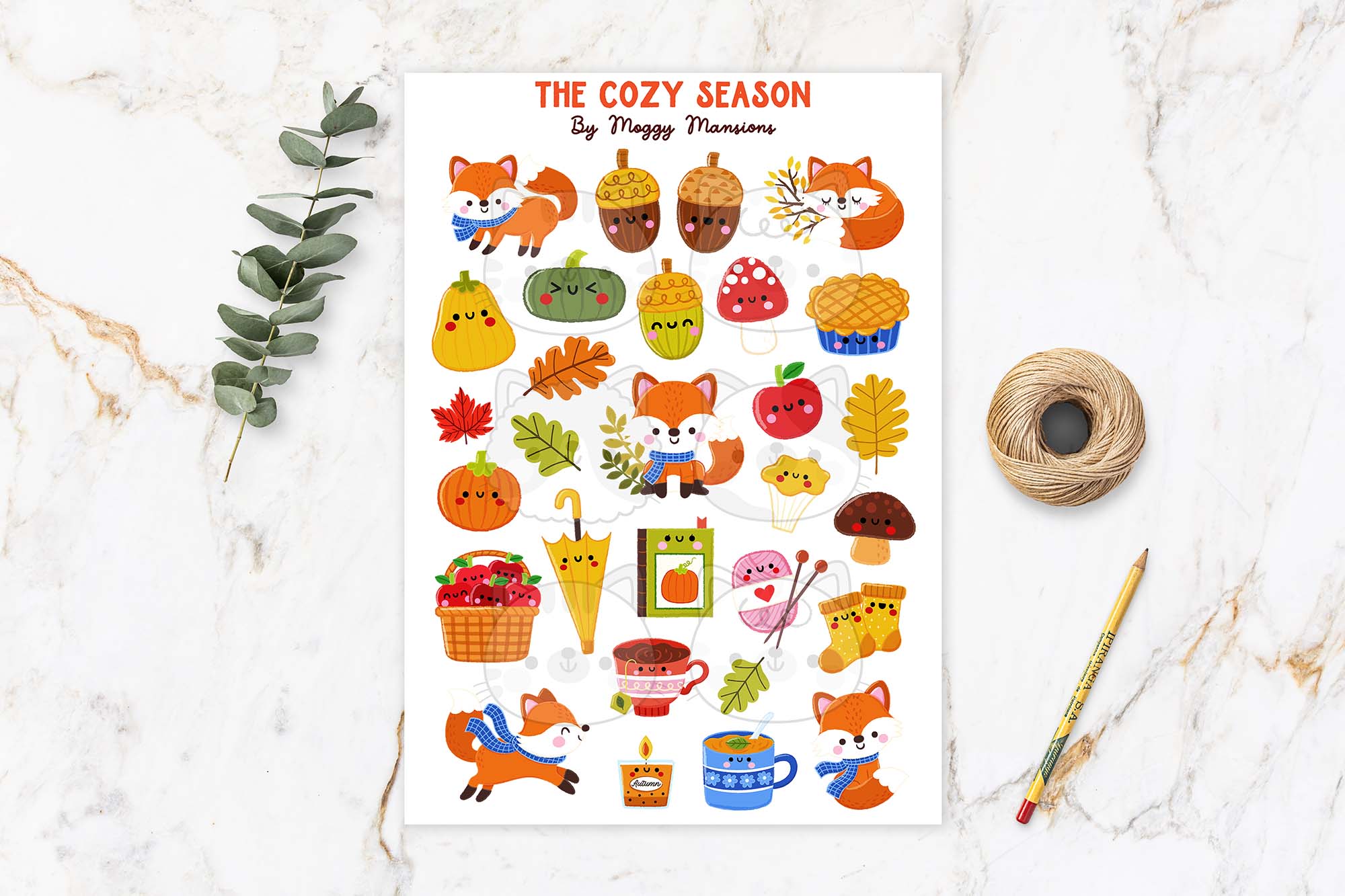 Cozy Season Sticker Sheet Cozy Season Sticker Sheet