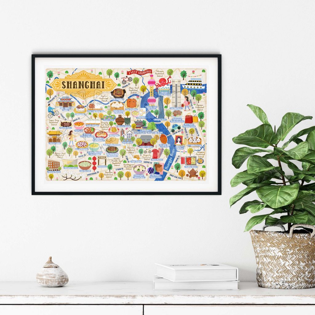 Shanghai map poster Shanghai map poster