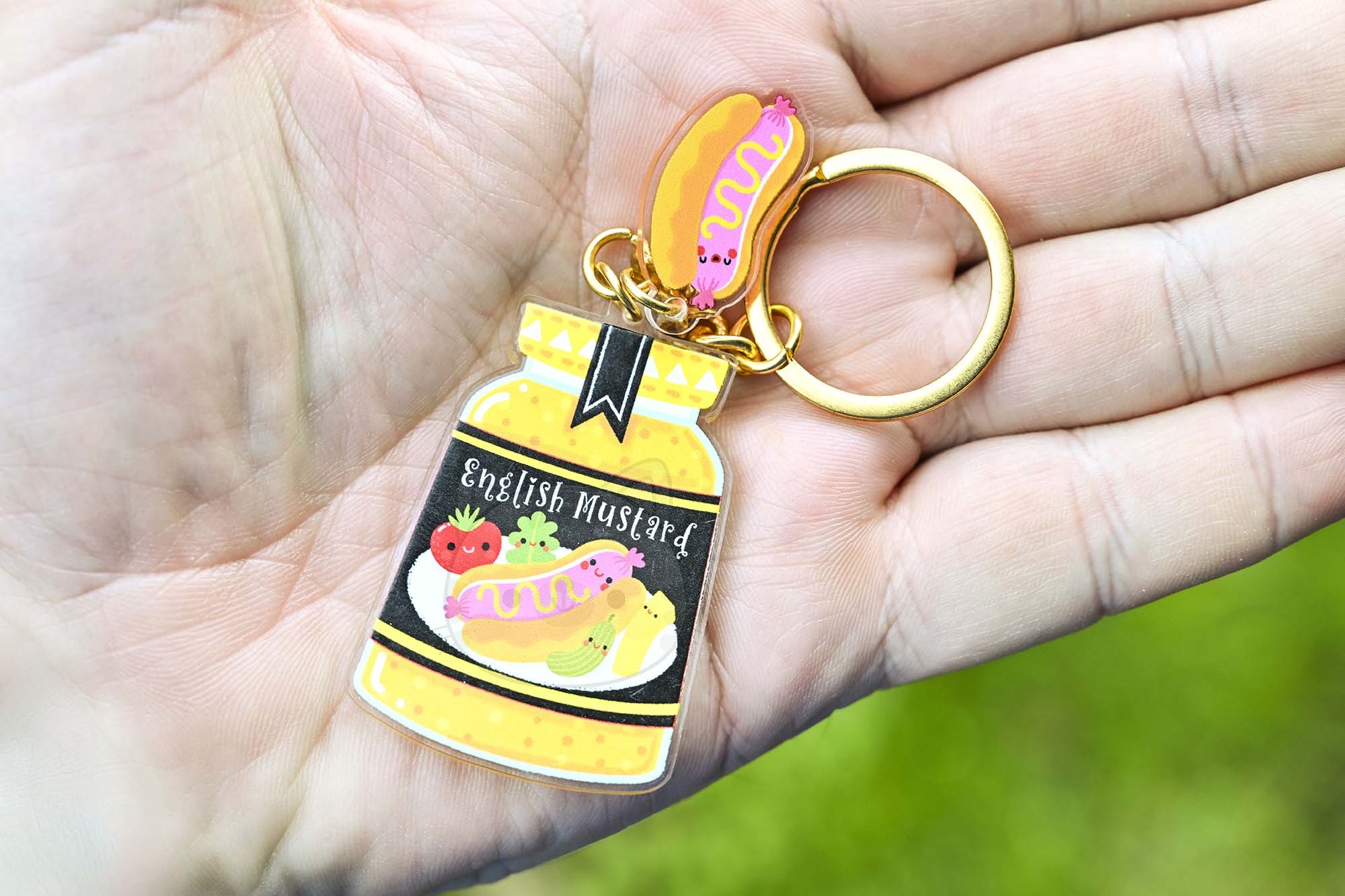 english mustard keychain