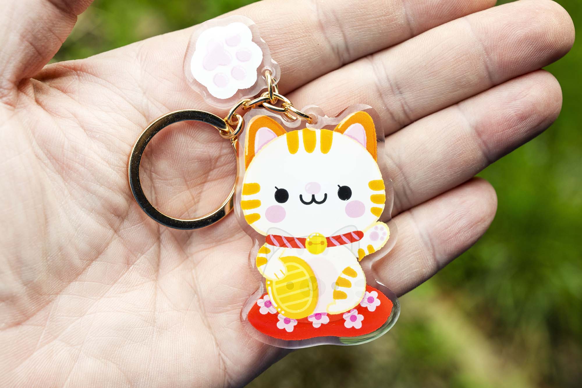 money cat keychain