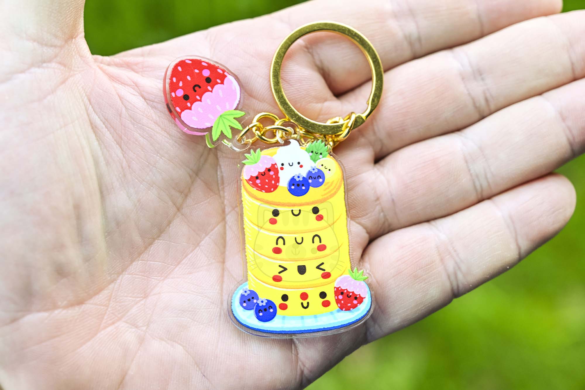 japanese souffle pancakes keychain