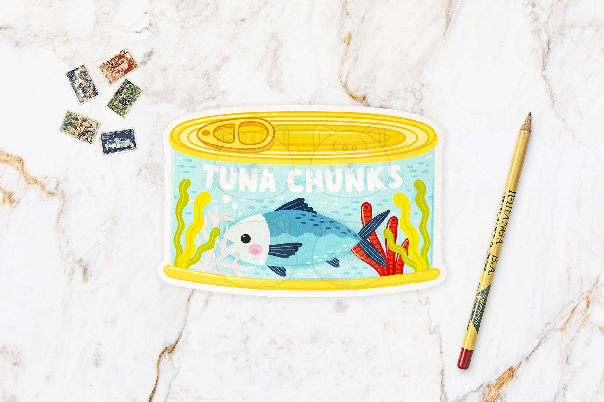 Tinned Tuna Postcard