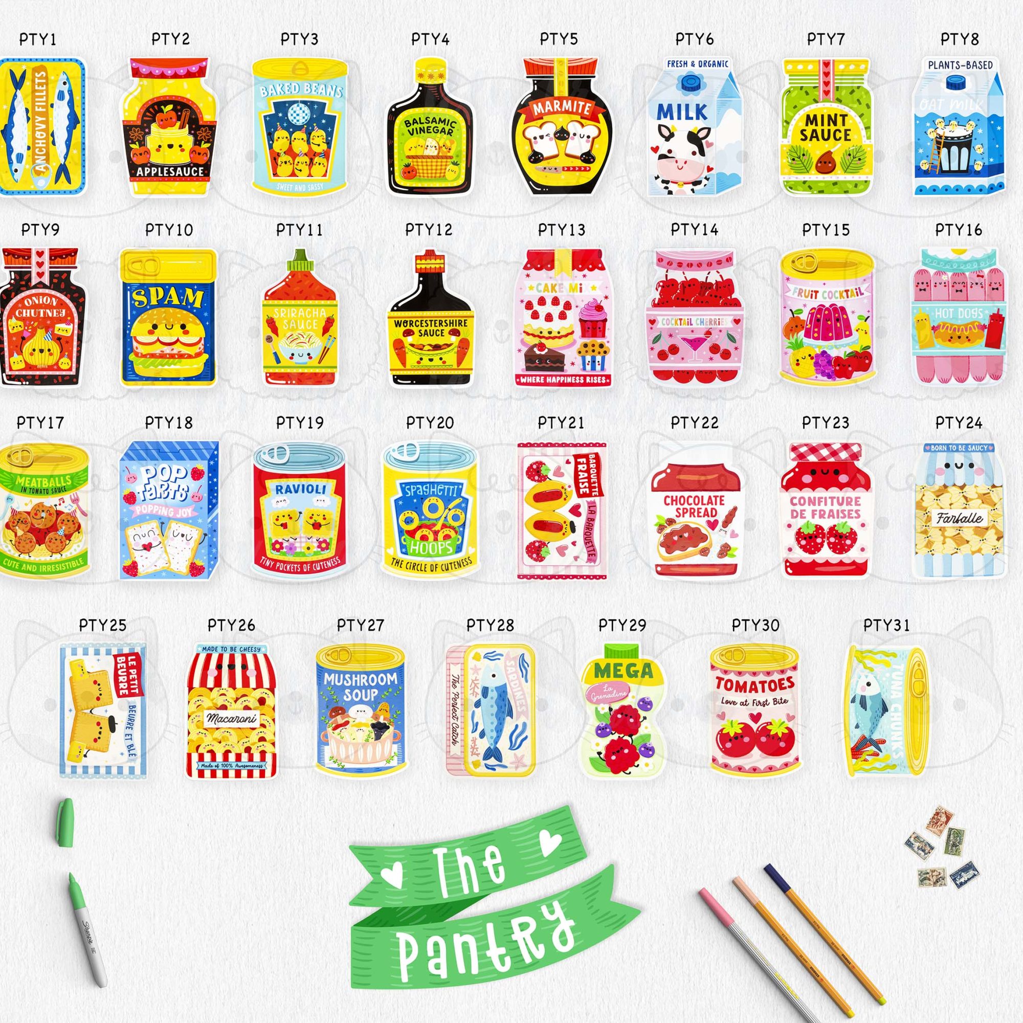 Pantry postcard collection