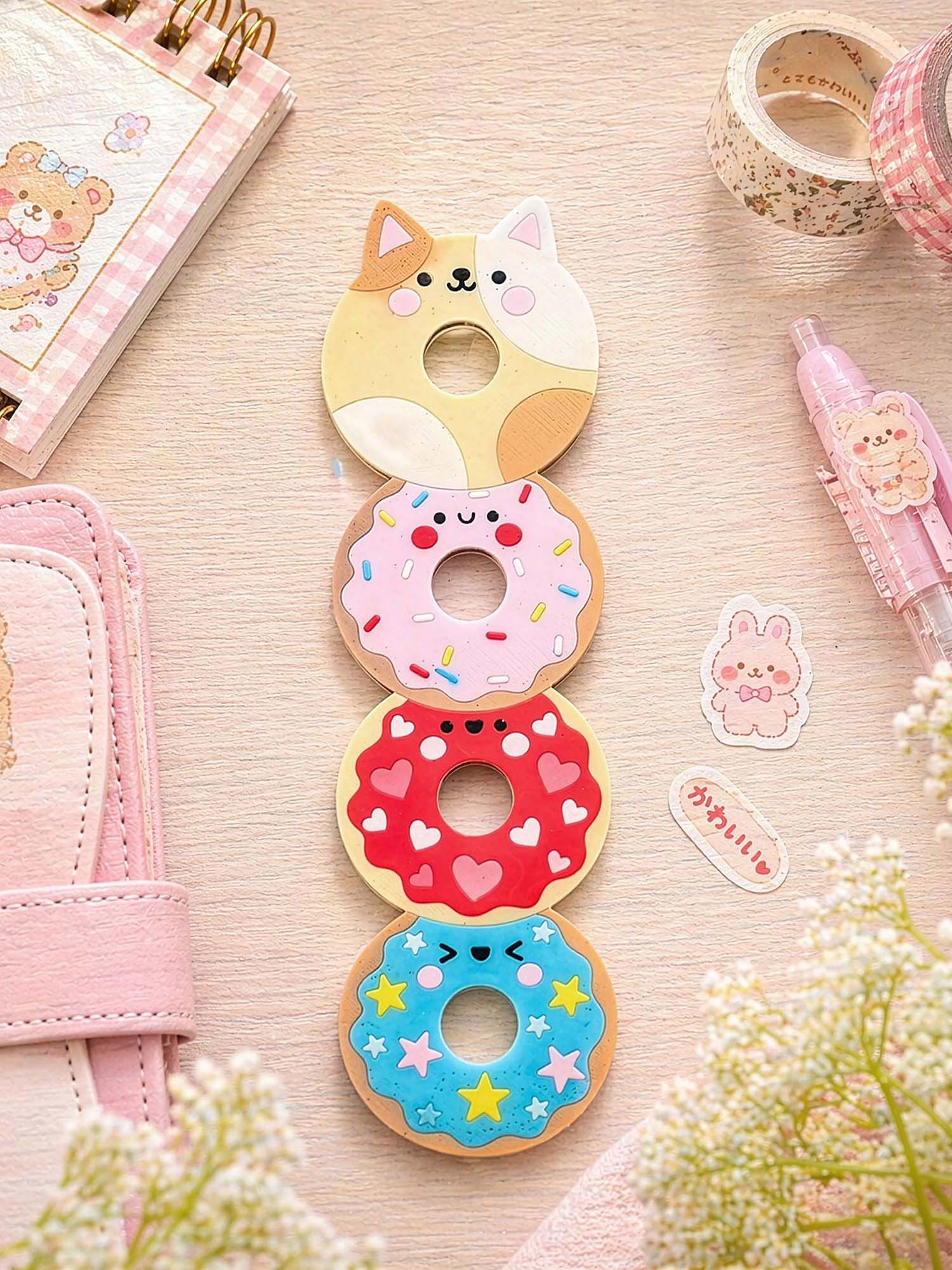 Cat donut bookmark