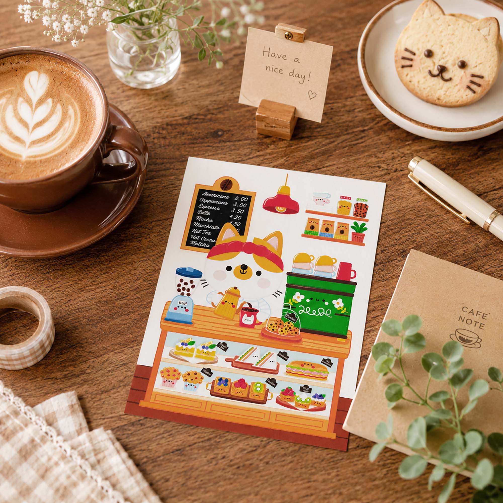 sugars cafe postcard