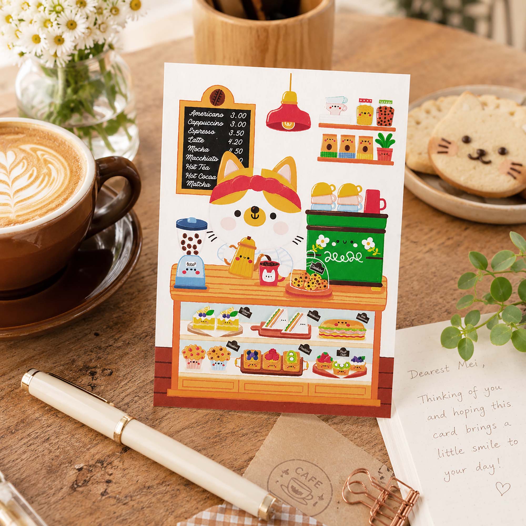 sugars cafe postcard