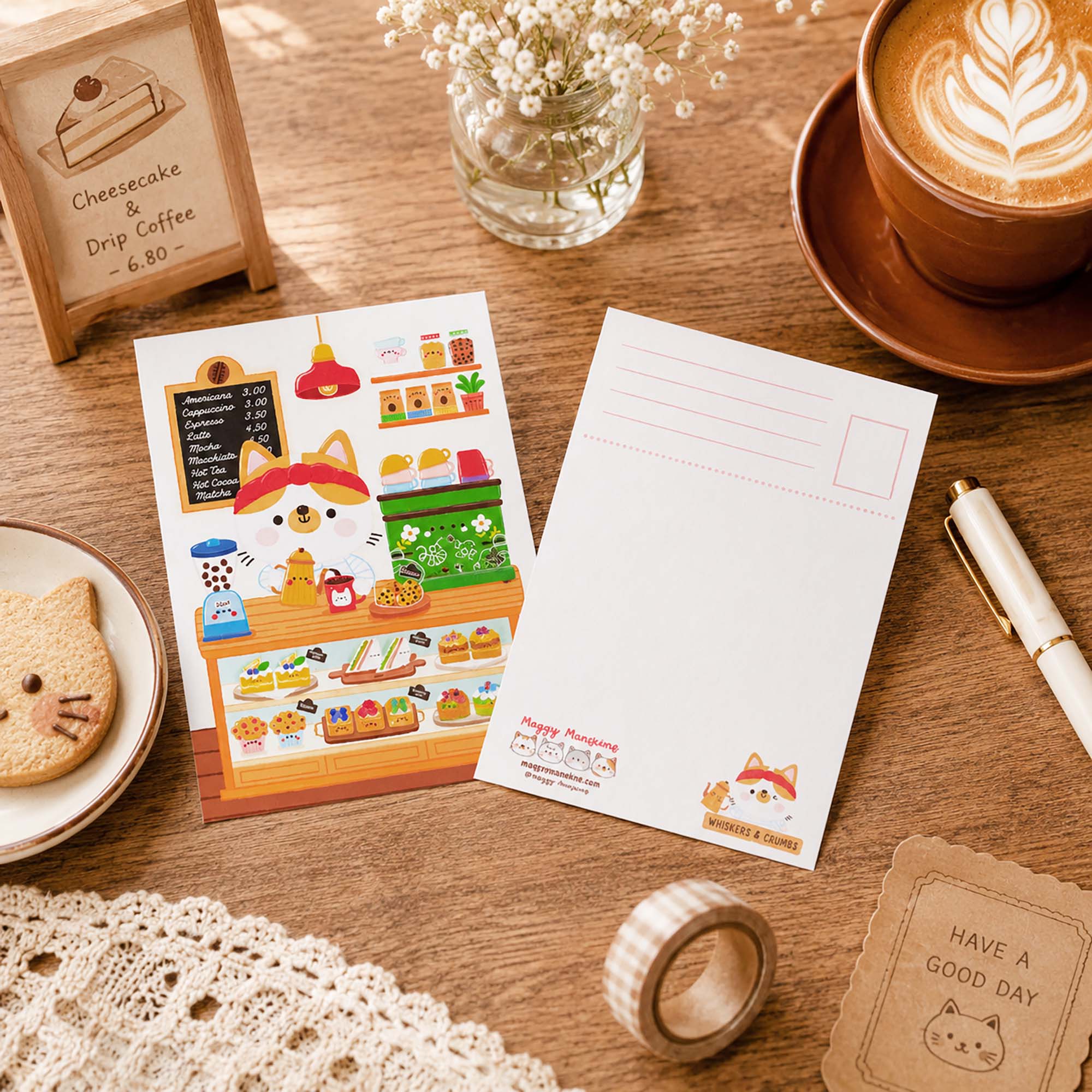 sugars cafe postcard