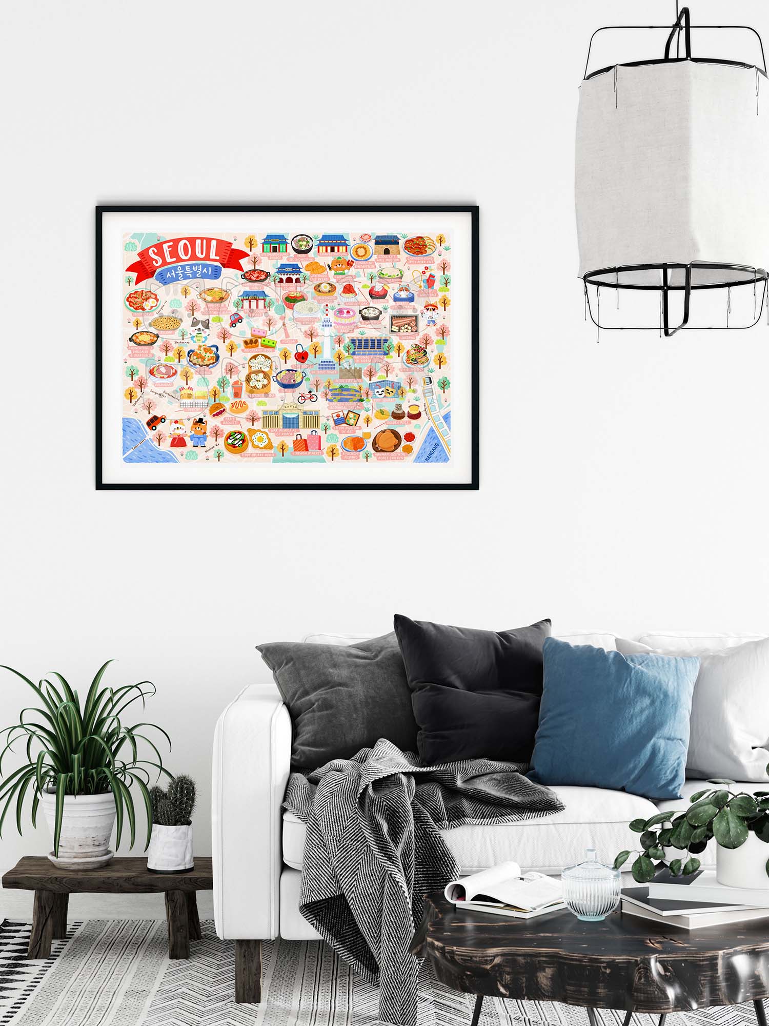 Seoul map poster