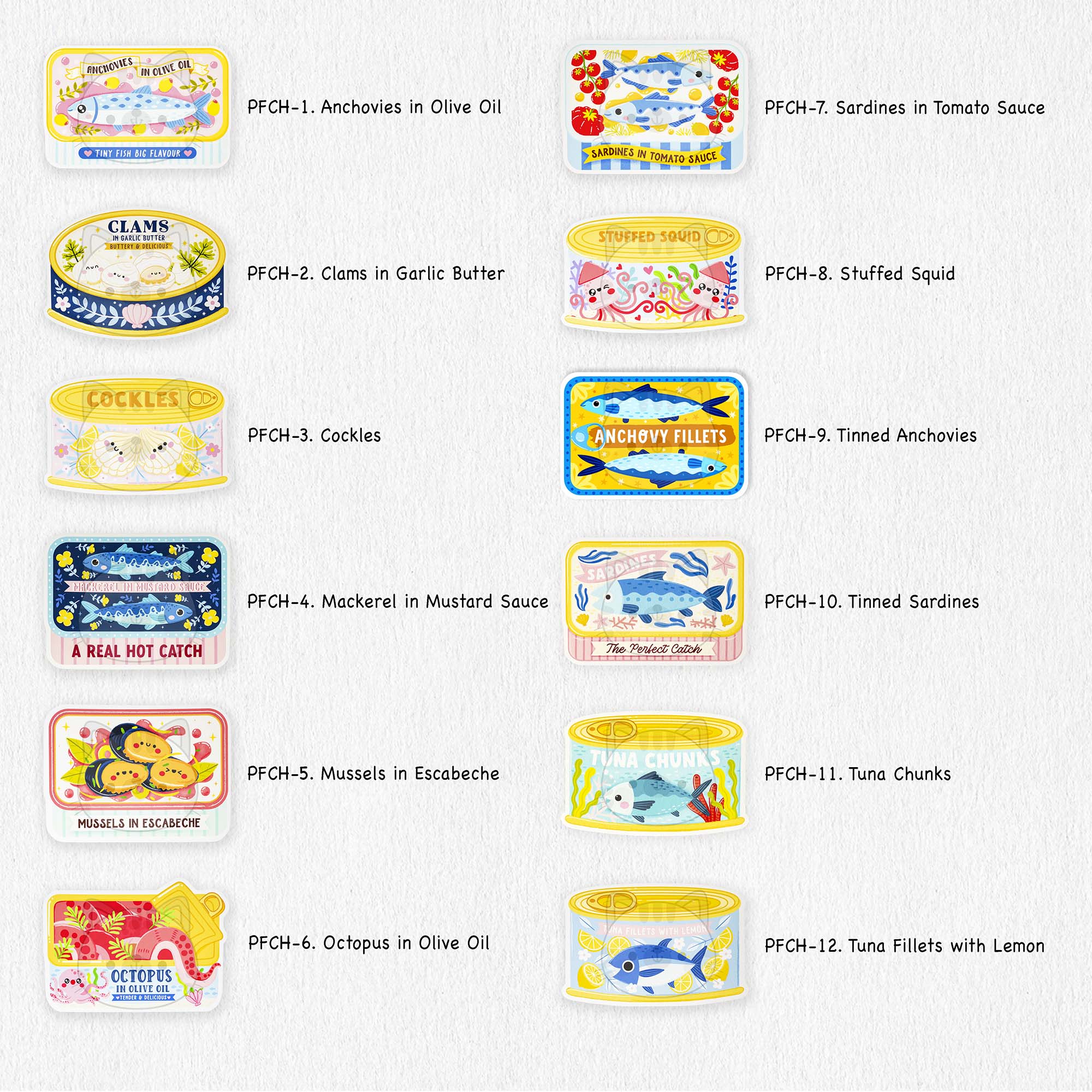 Tinned Fish Postcard Collection