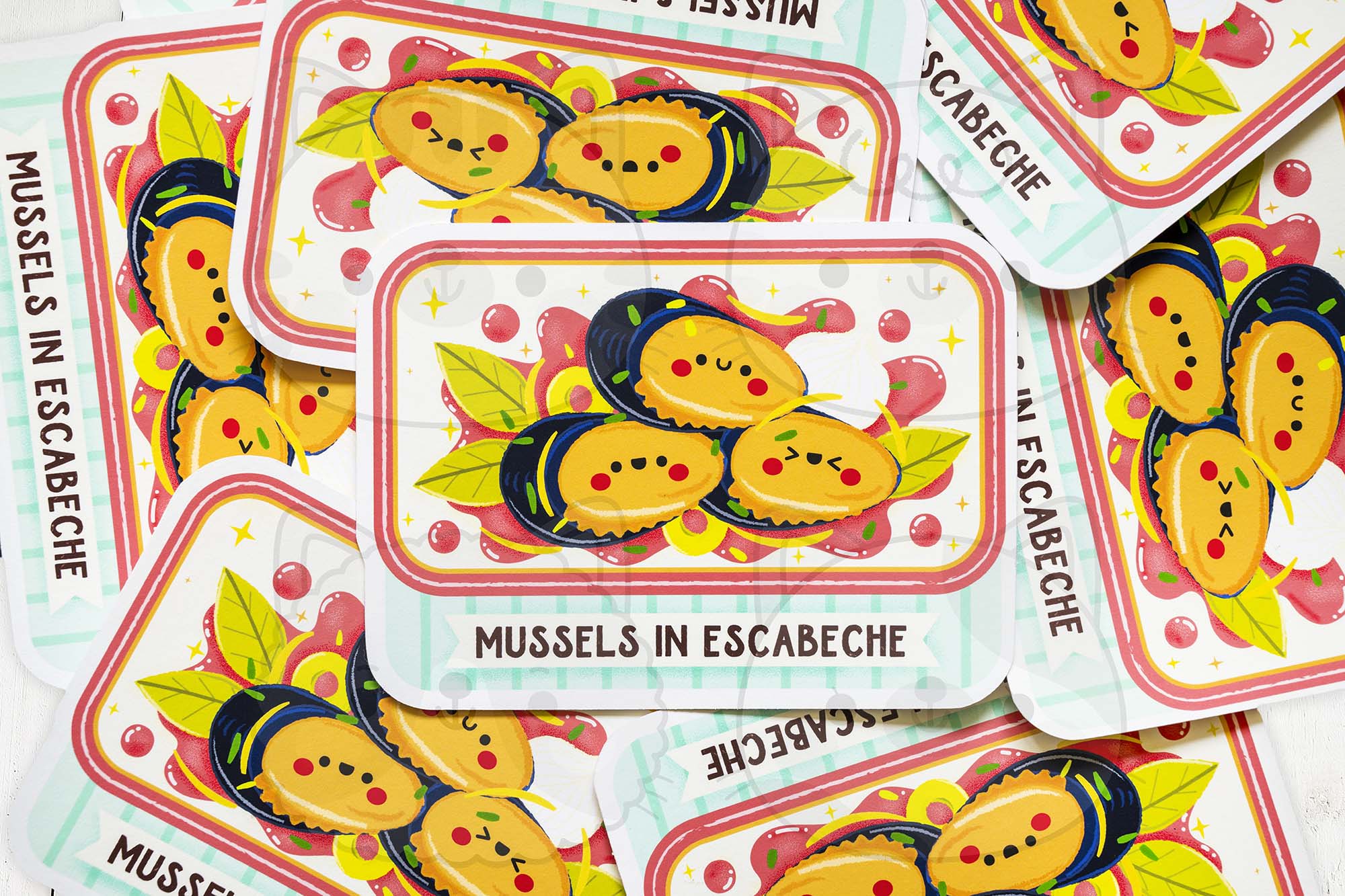 Mussels in Escabeche Postcard